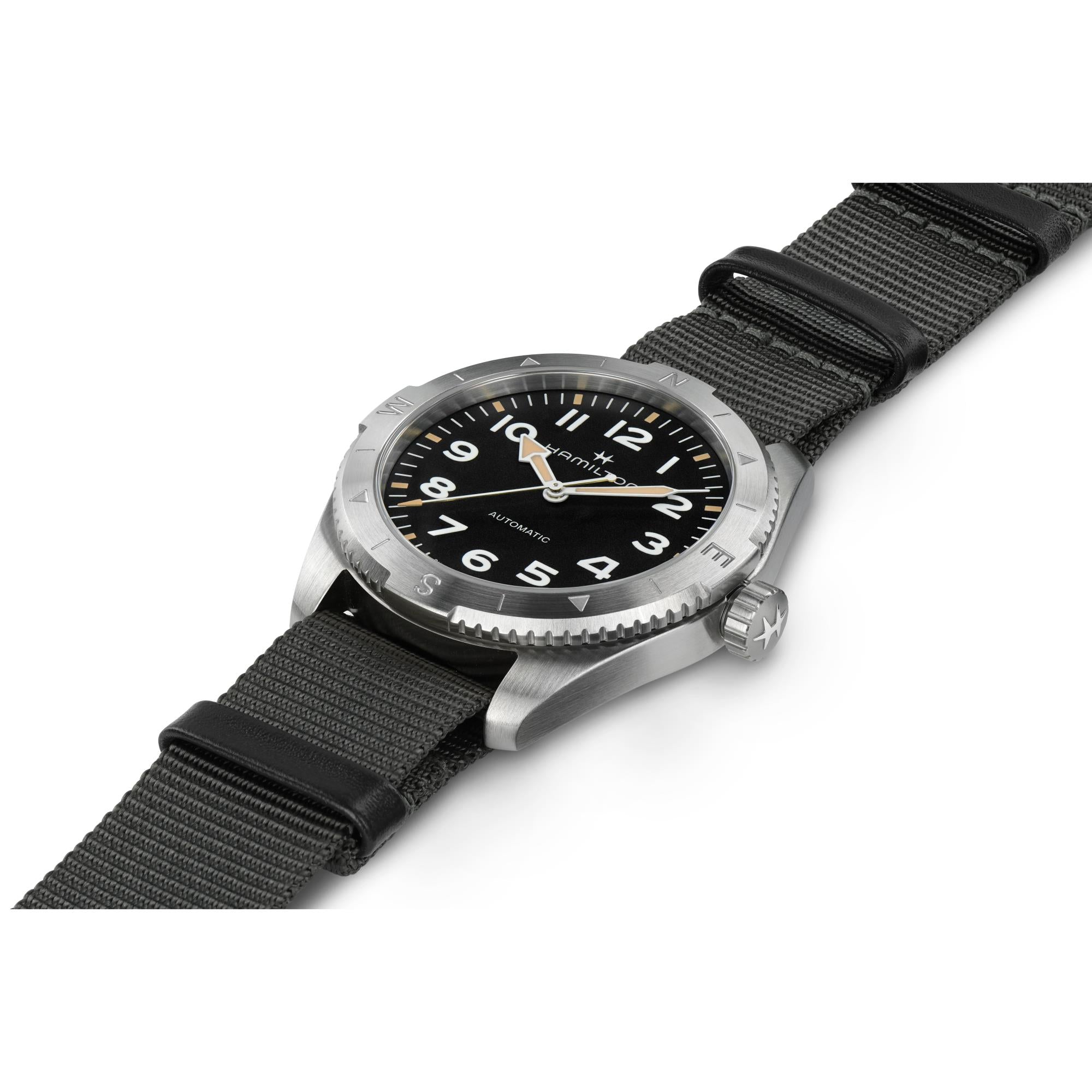 Hamilton Khaki Field 41mm Expedition Black Dial NATO Mens Automatic Watch H70315930