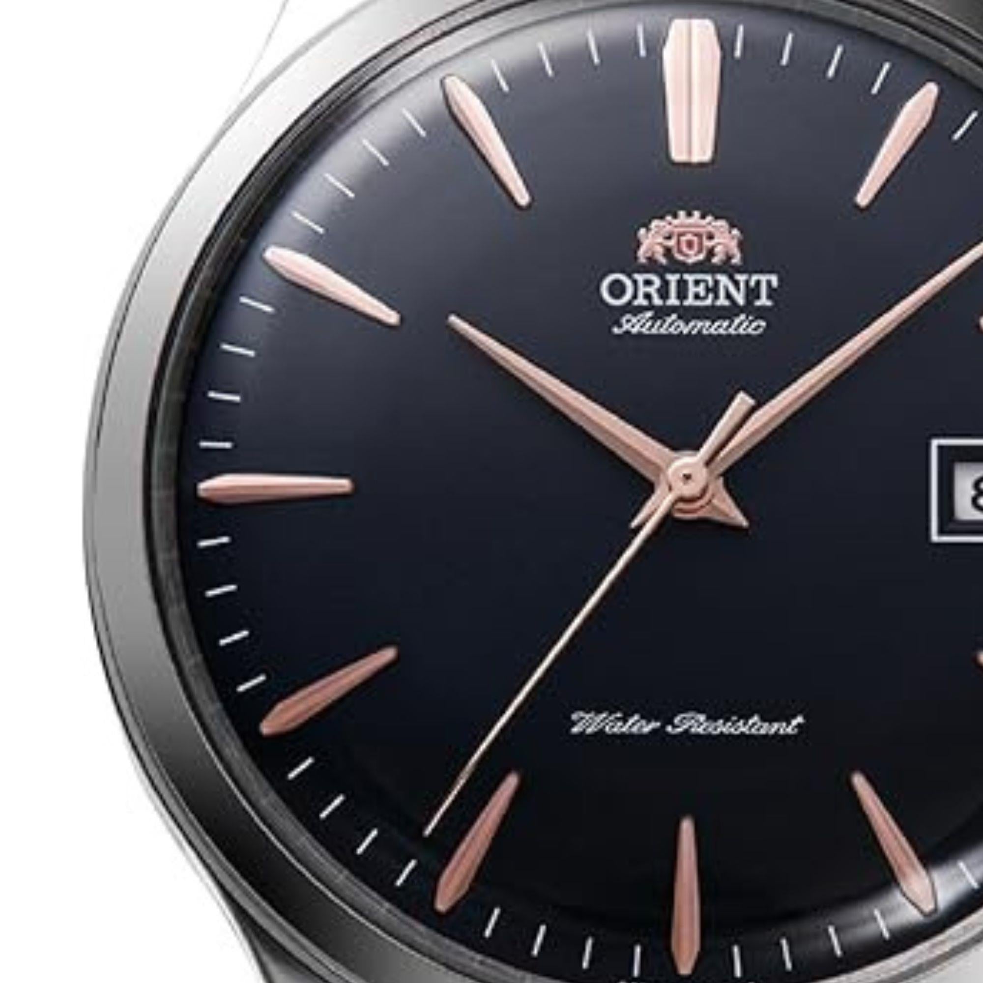 Orient Bambino 41mm Blue Dial Leather Mens Automatic Watch RA-AC0P02L10B