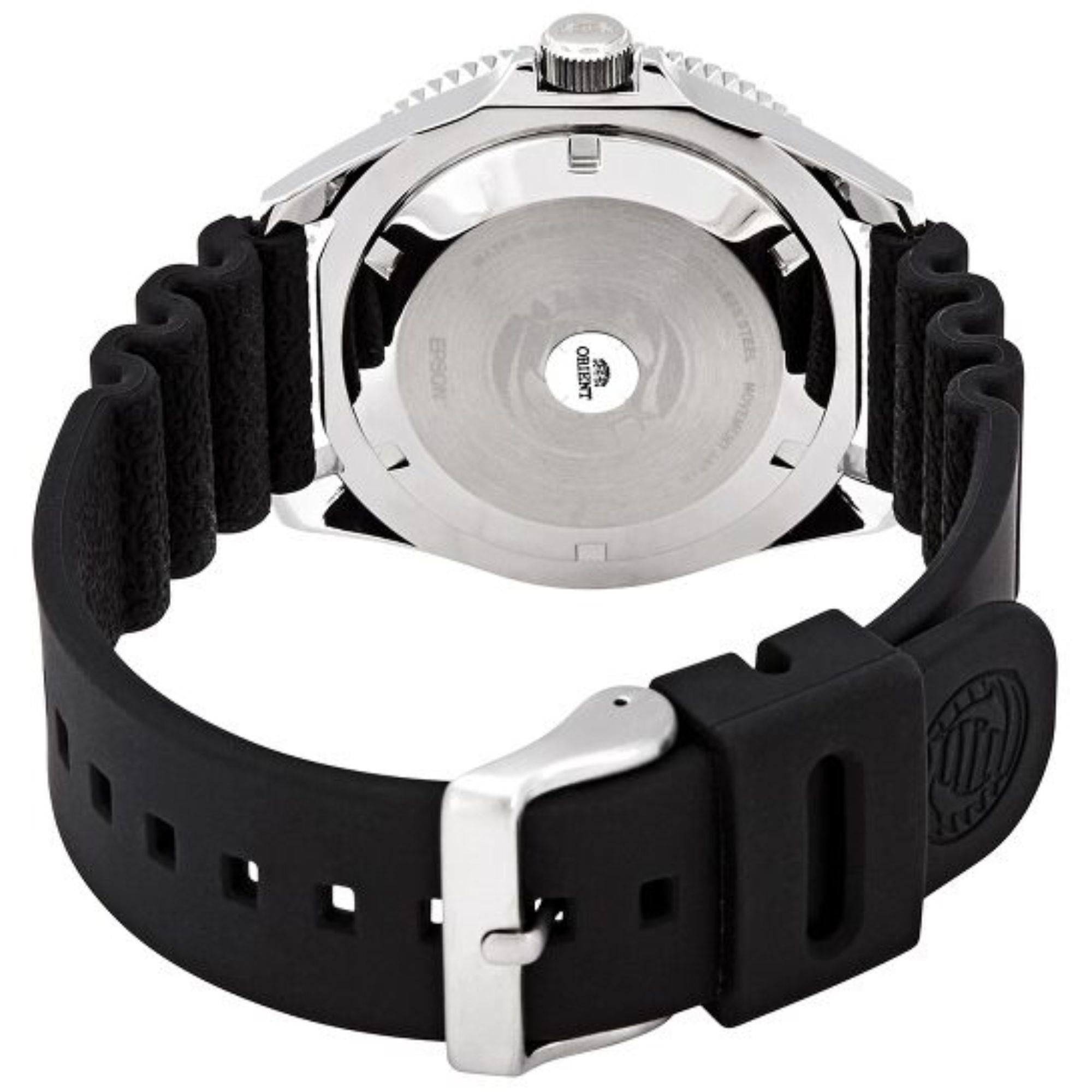 Orient Mako III 44mm Black Dial Rubber Mens Automatic Watch RA-AA0010B39B