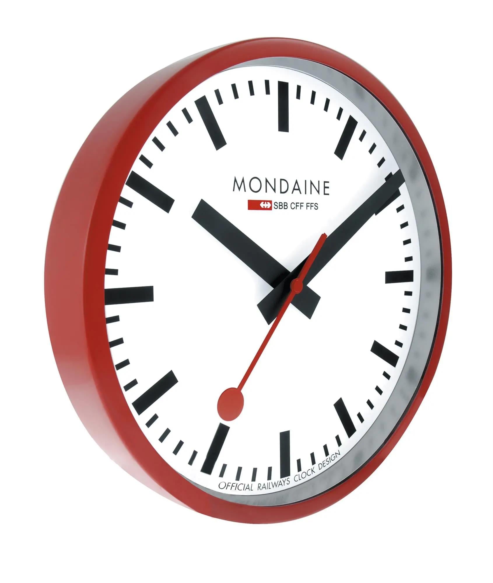 Mondaine Swiss Railways 250mm Red Wall Clock A990.CLOCK.11SBC