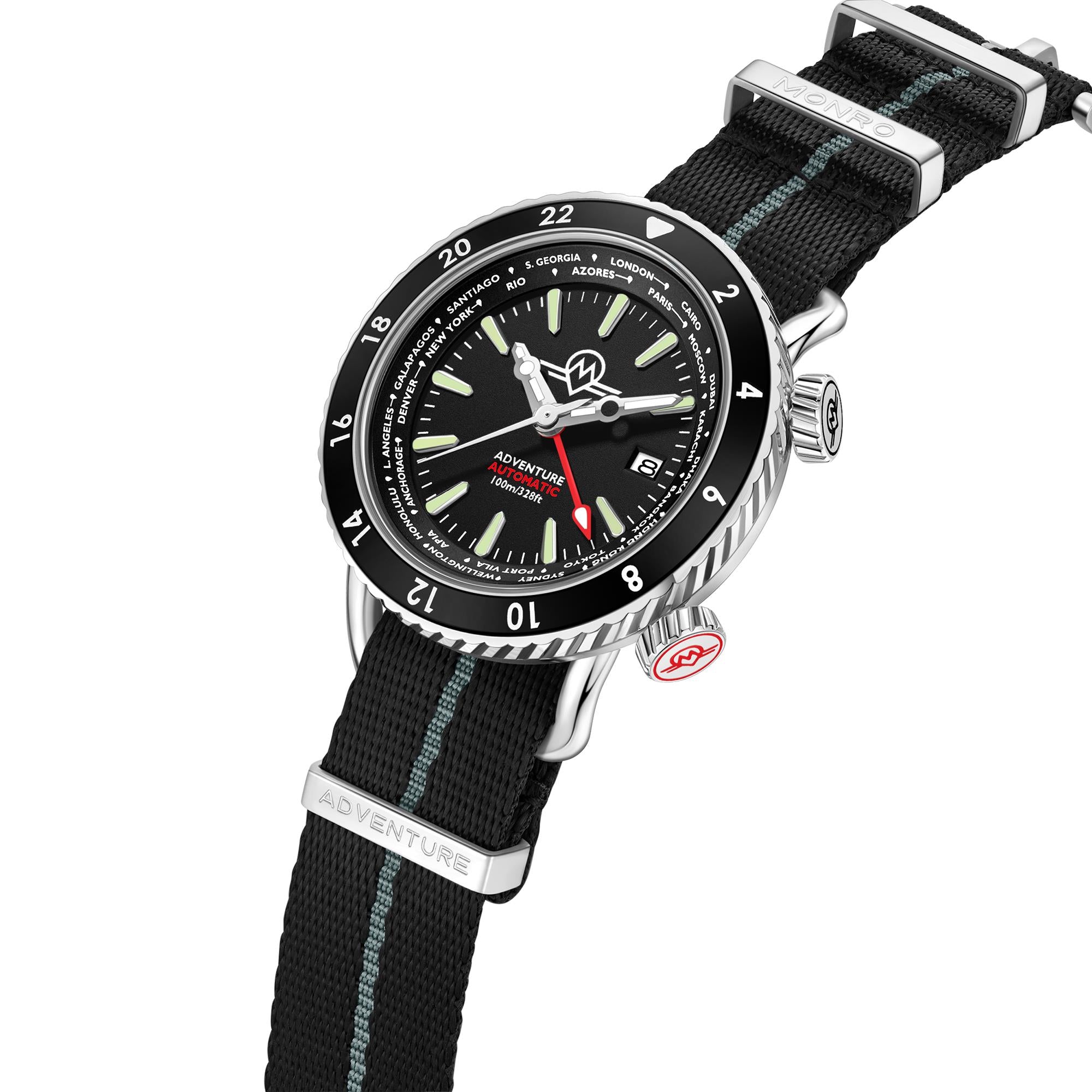 Monro Adventure Urban Schwarzes Zifferblatt Automatik Herren Uhr MA-1