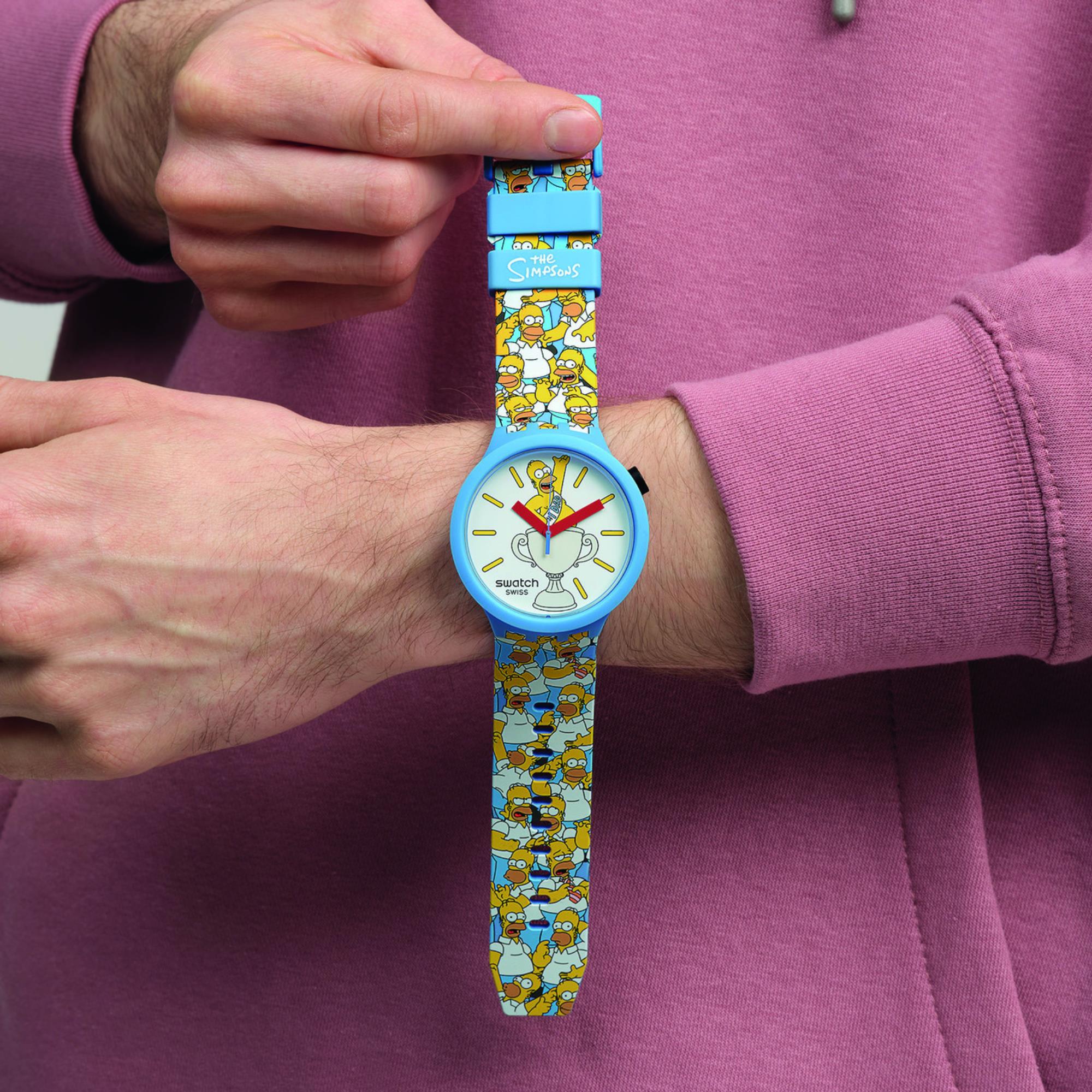 Swatch BIG BOLD BEST. DAD. EVER. White Dial Silicone Watch SB05Z100