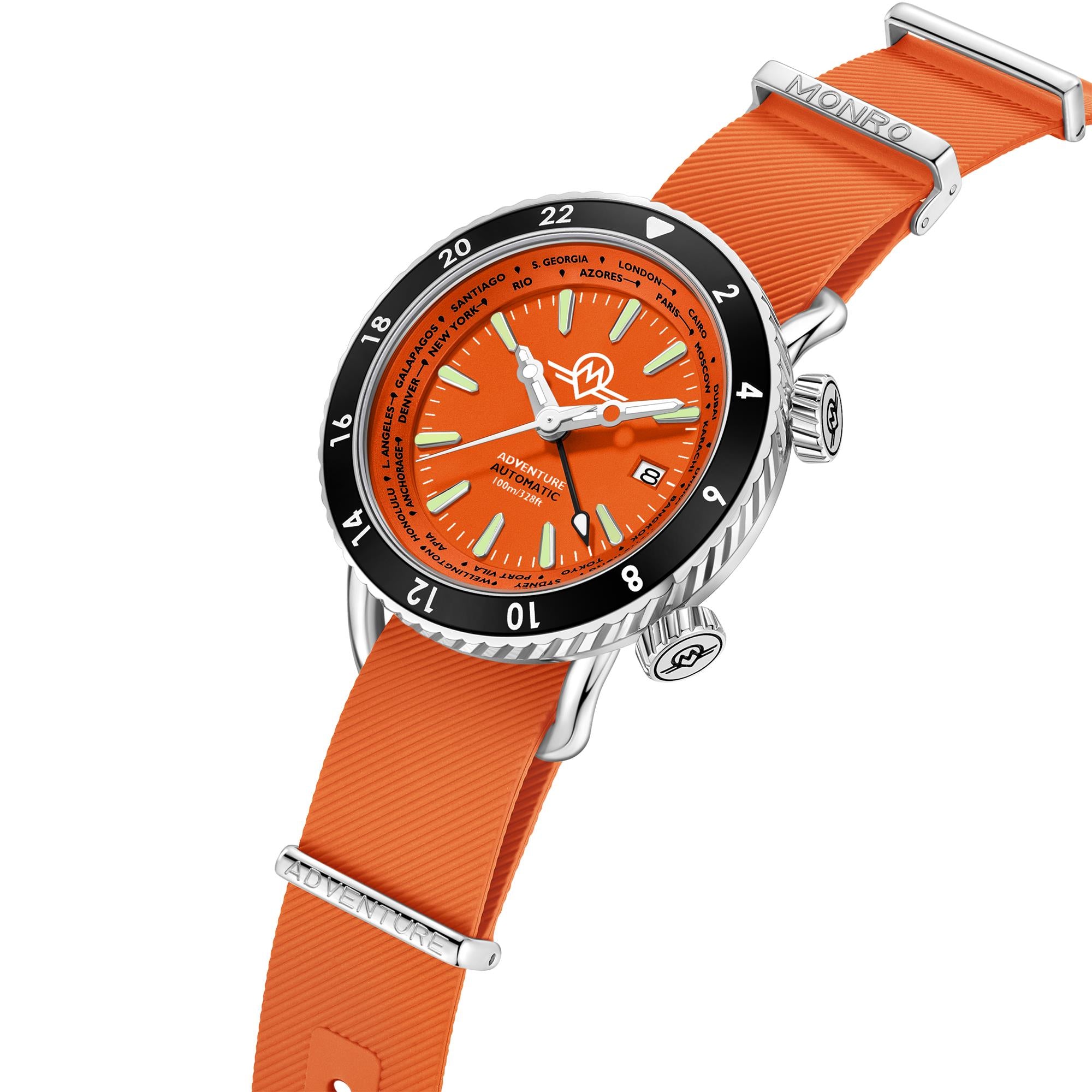 Monro Adventure Sunset Orange Dial Automatic Men's Watch MA-3
