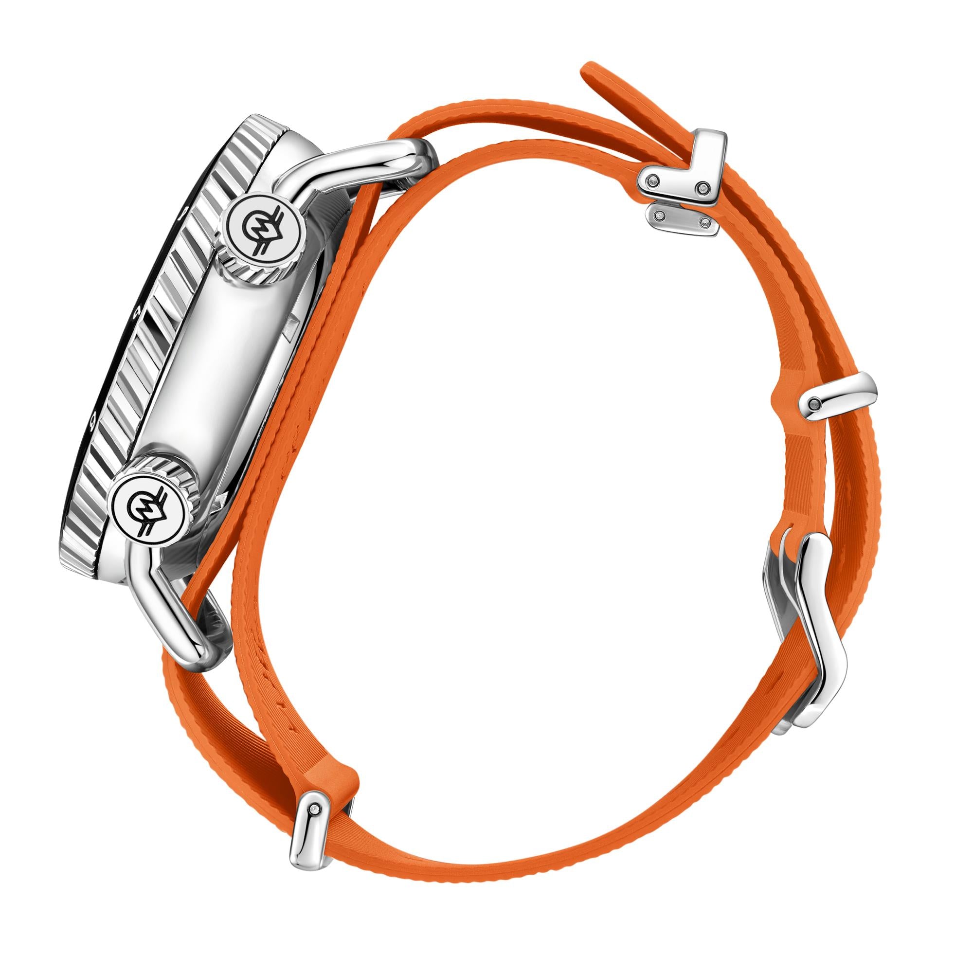 Monro Adventure Sunset Orange Dial Automatic Men's Watch MA-3