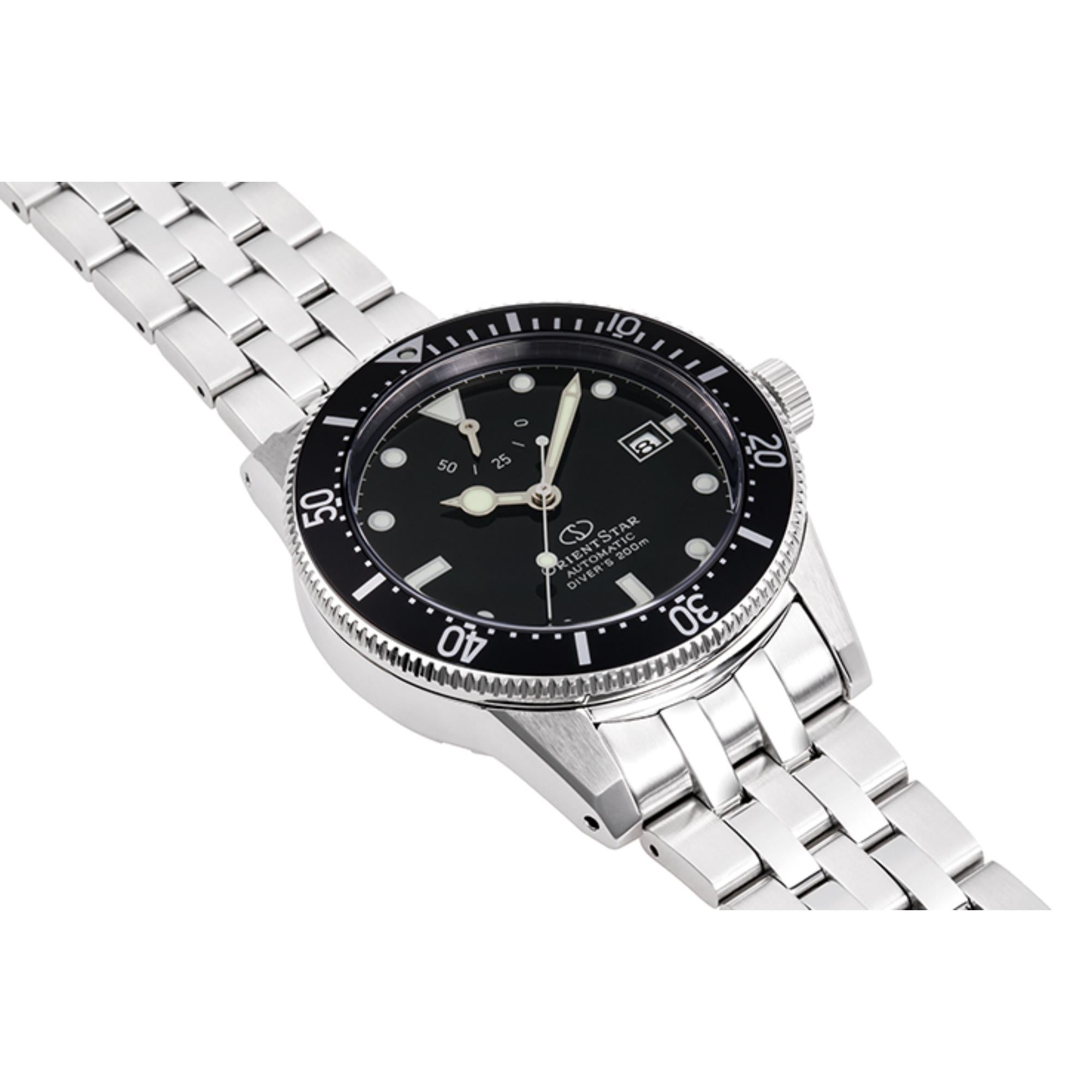 Orient Star 41mm Ex-Display Diver 1964 2nd Edition Black Dial Steel Mens Automatic Watch RE-AU0601B00B-EX