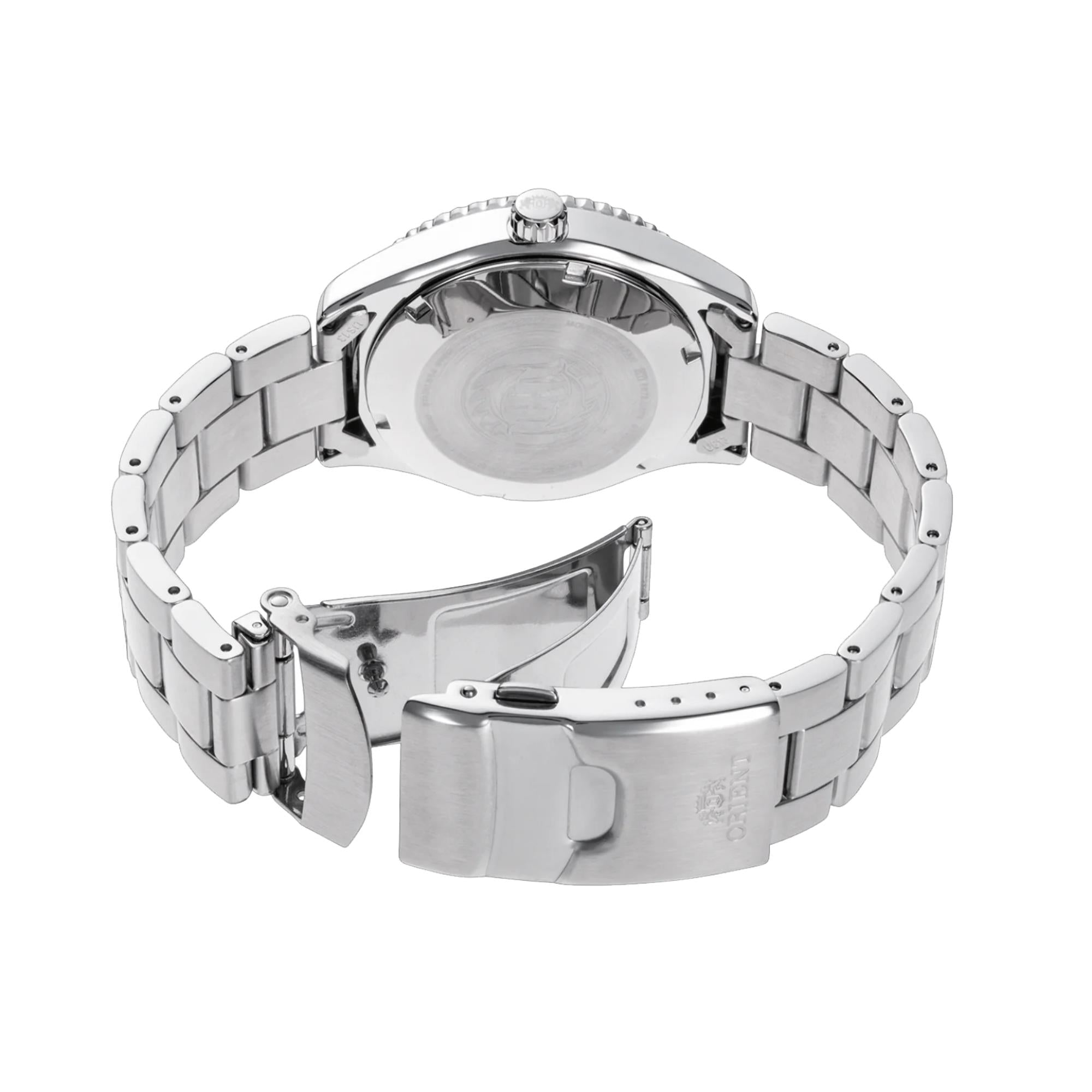 Orient Mako 40mm Ex-Display Schwarzes Zifferblatt Stahl Herren Automatik Uhr RA-AC0Q01B10B-EX