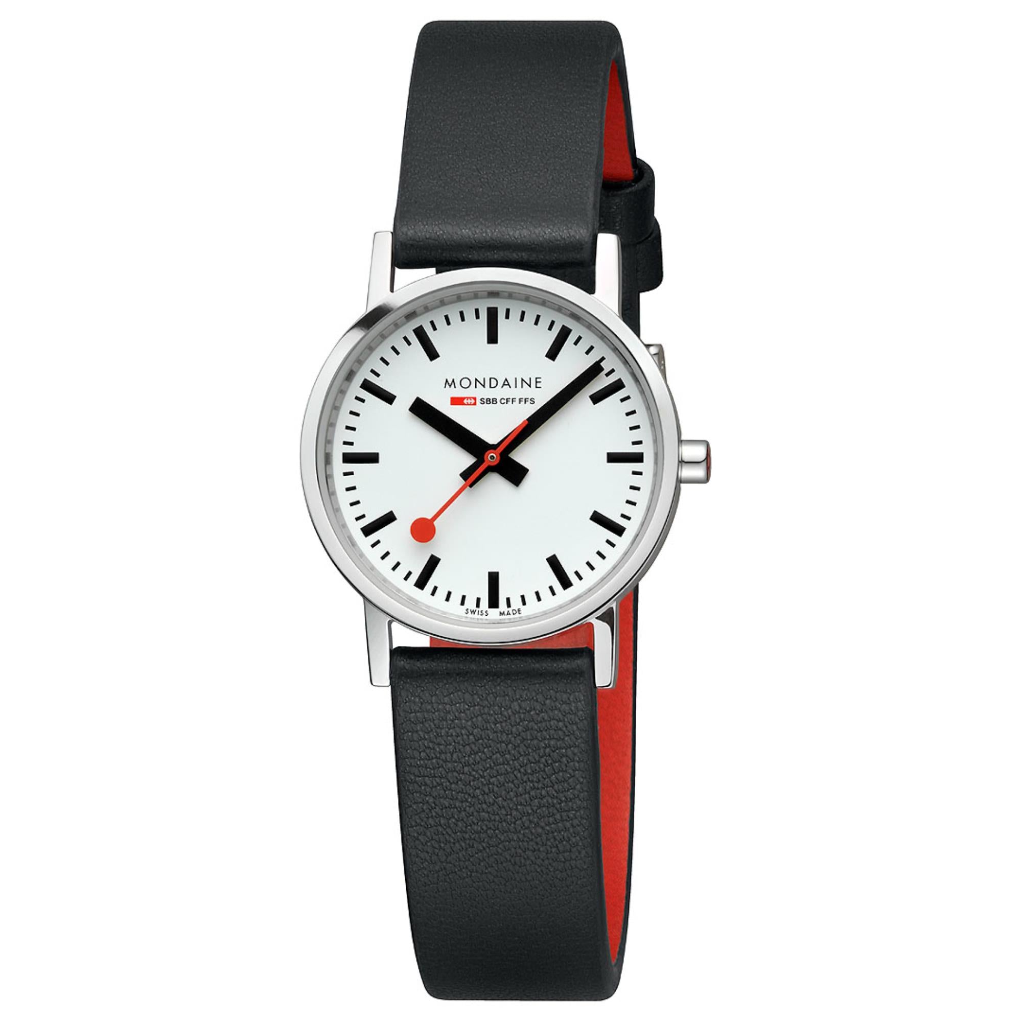 Mondaine Classic White Dial Leather Strap Ladies Watch A658.30323.11SBBV