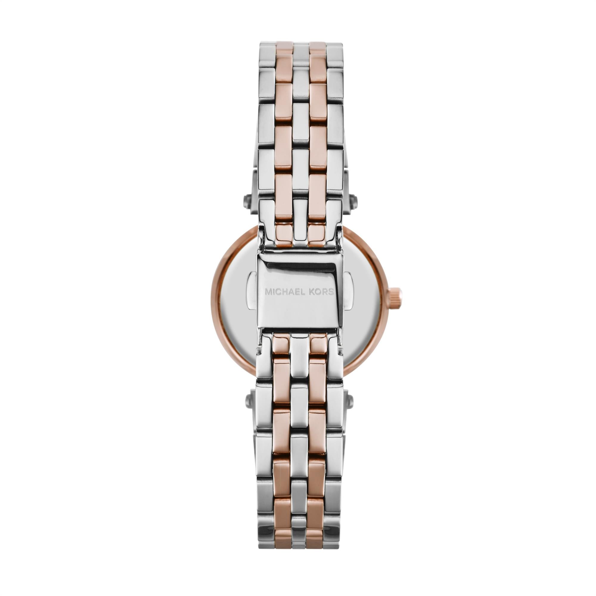 Michael Kors Petite Darci Edelstahl Silbernes Zifferblatt Damen Uhr MK3298