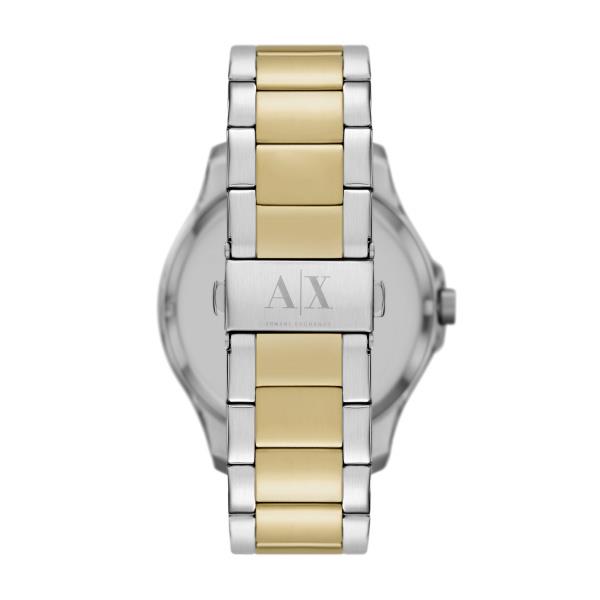 Armani Exchange Hampton 46mm Black Dial Steel Mens Quartz Watch AX2453