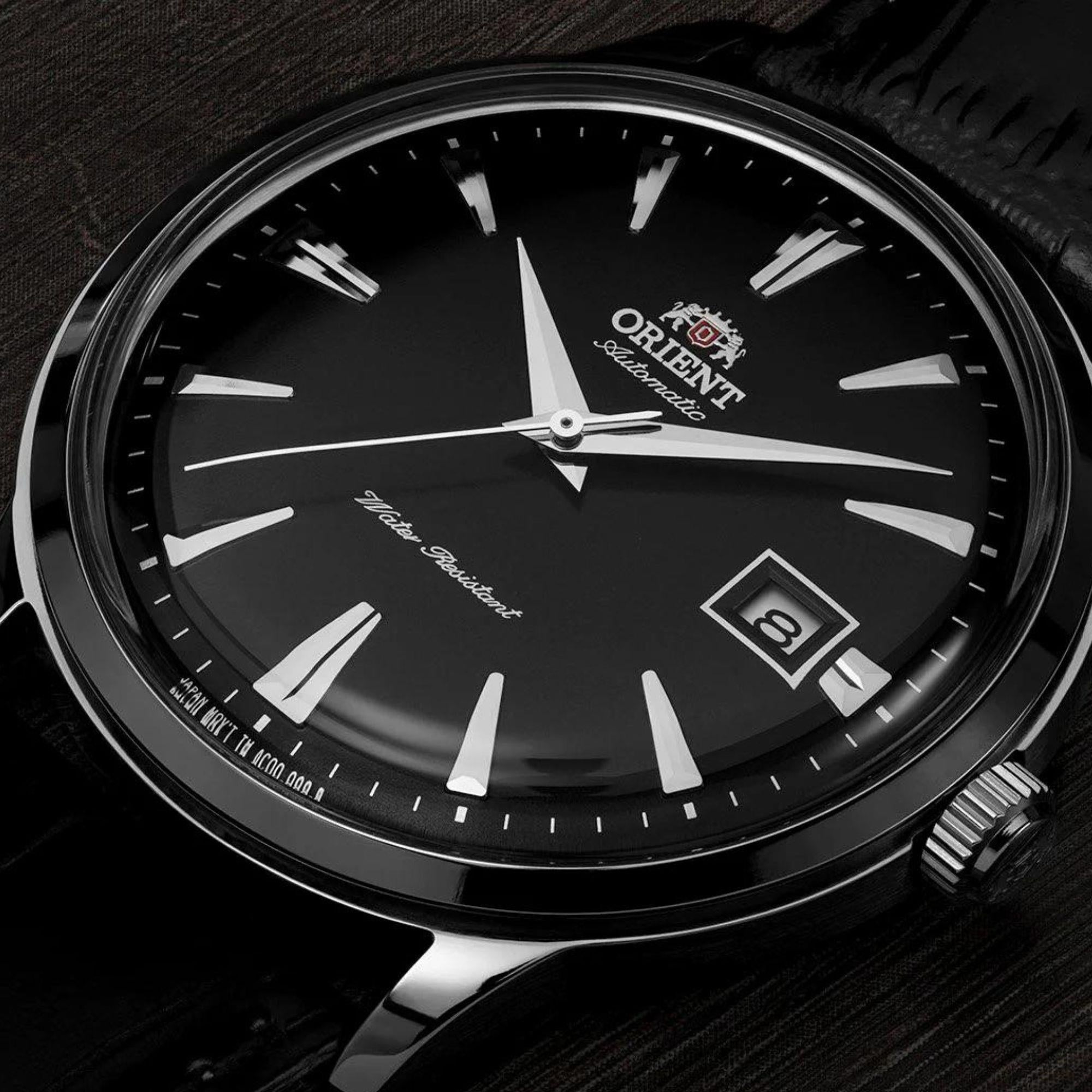 Orient Bambino 41mm Black Dial Leather Mens Automatic Watch FAC00004B0