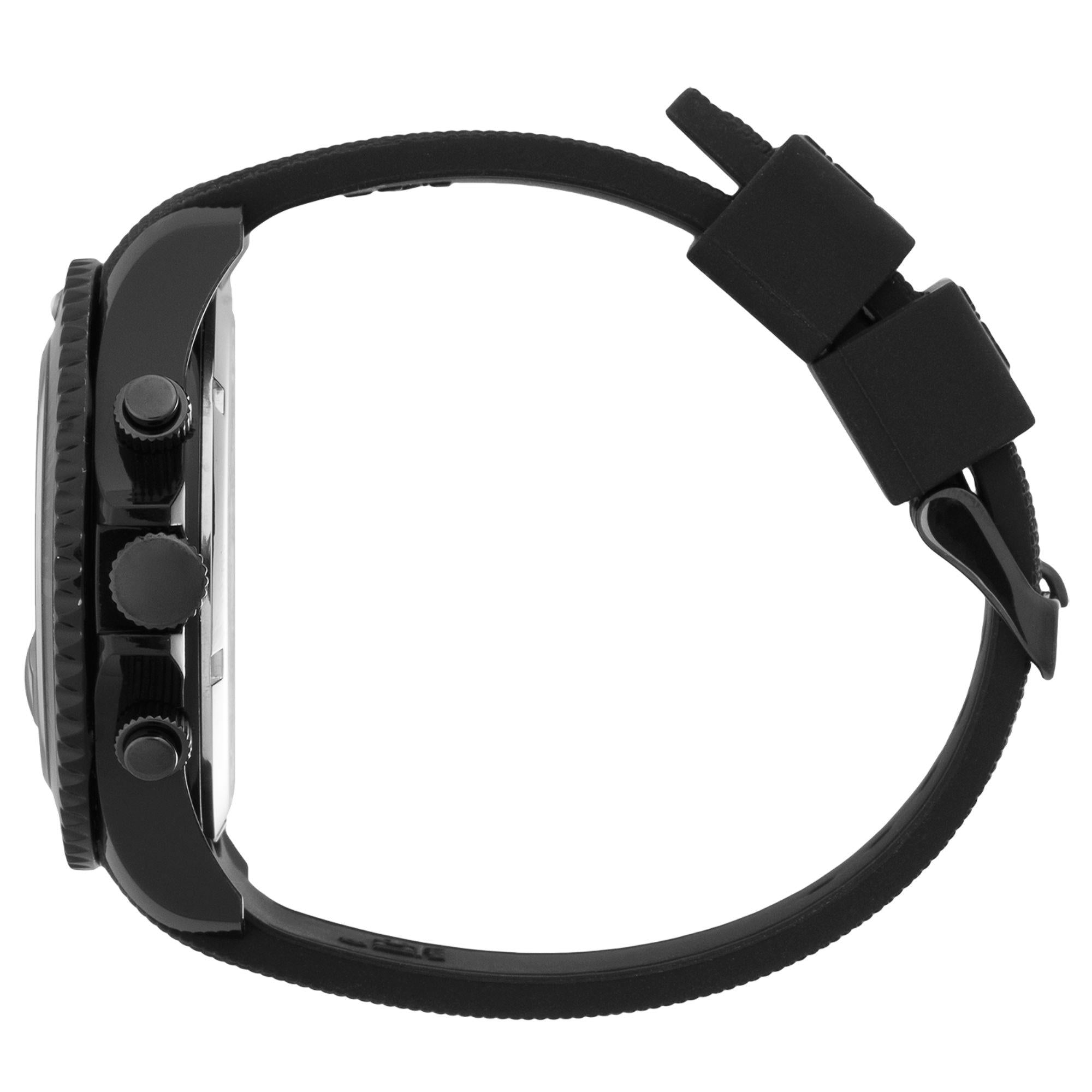 ICE Chrono Black Dial Silicone Strap Men's Watch 020620