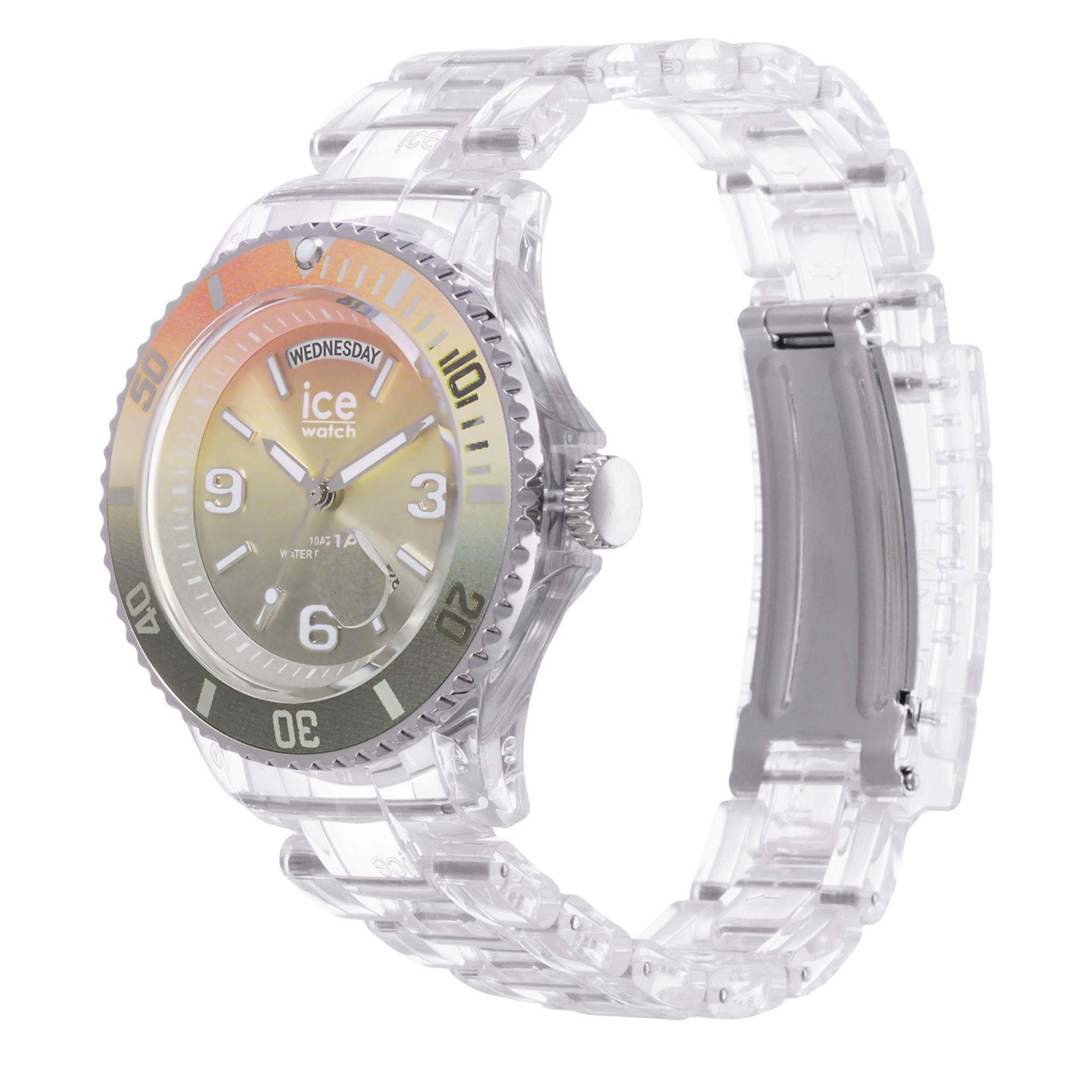 ICE Clear Sunset Yoga Multicolor Gradient Dial Silicone Strap Watch 021438