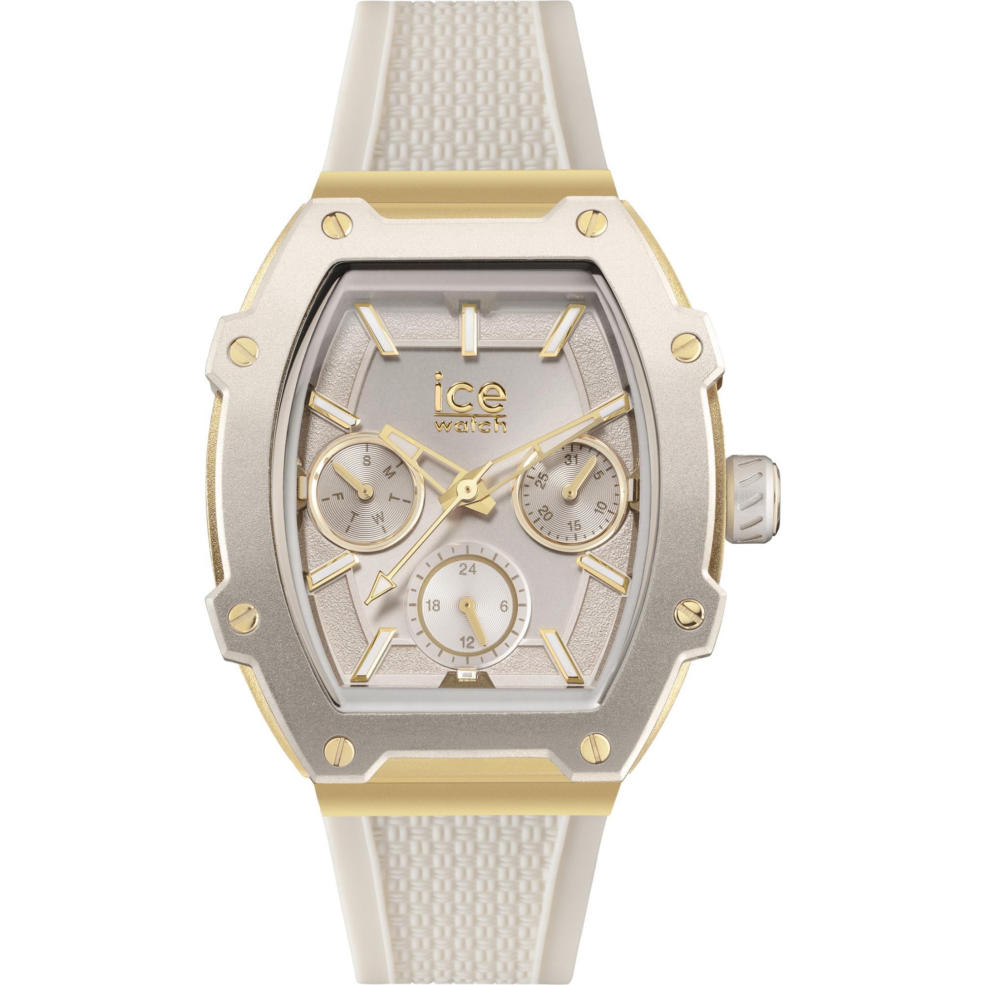ICE Boliday Almond Skin Beige Dial Silicone Strap Unisex Watch 022869