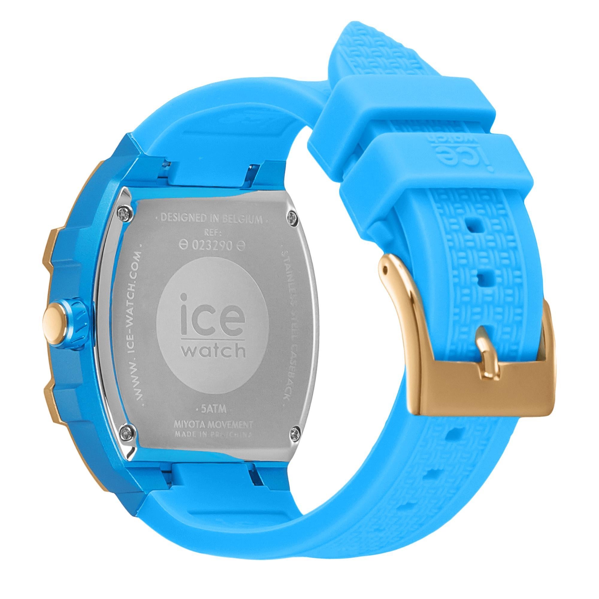 ICE Boliday Quartz Adriatic Blue Dial Silicone Strap Watch 023290