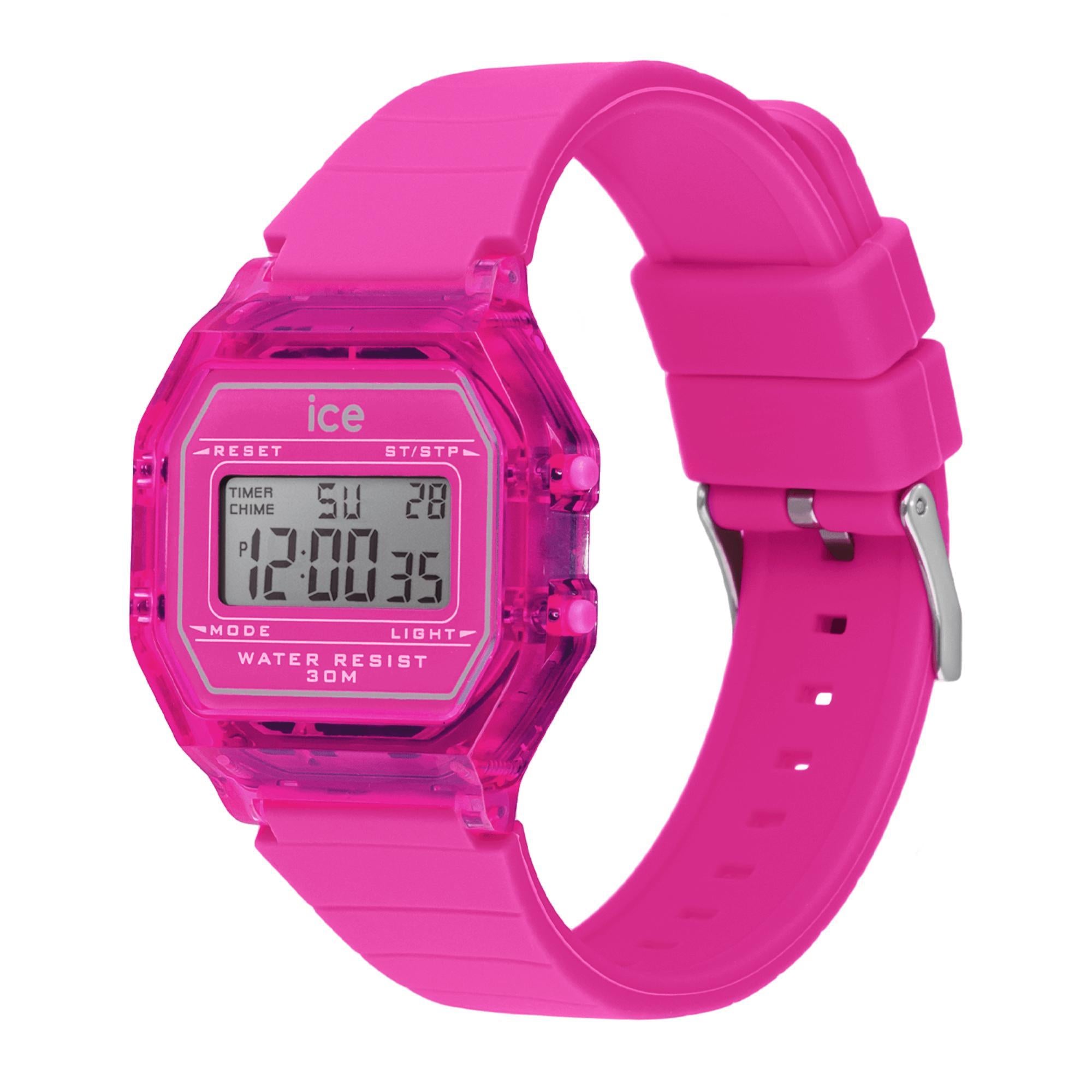 ICE Digit Retro Neon Pink Digital Silicone Strap Women's Watch 022887