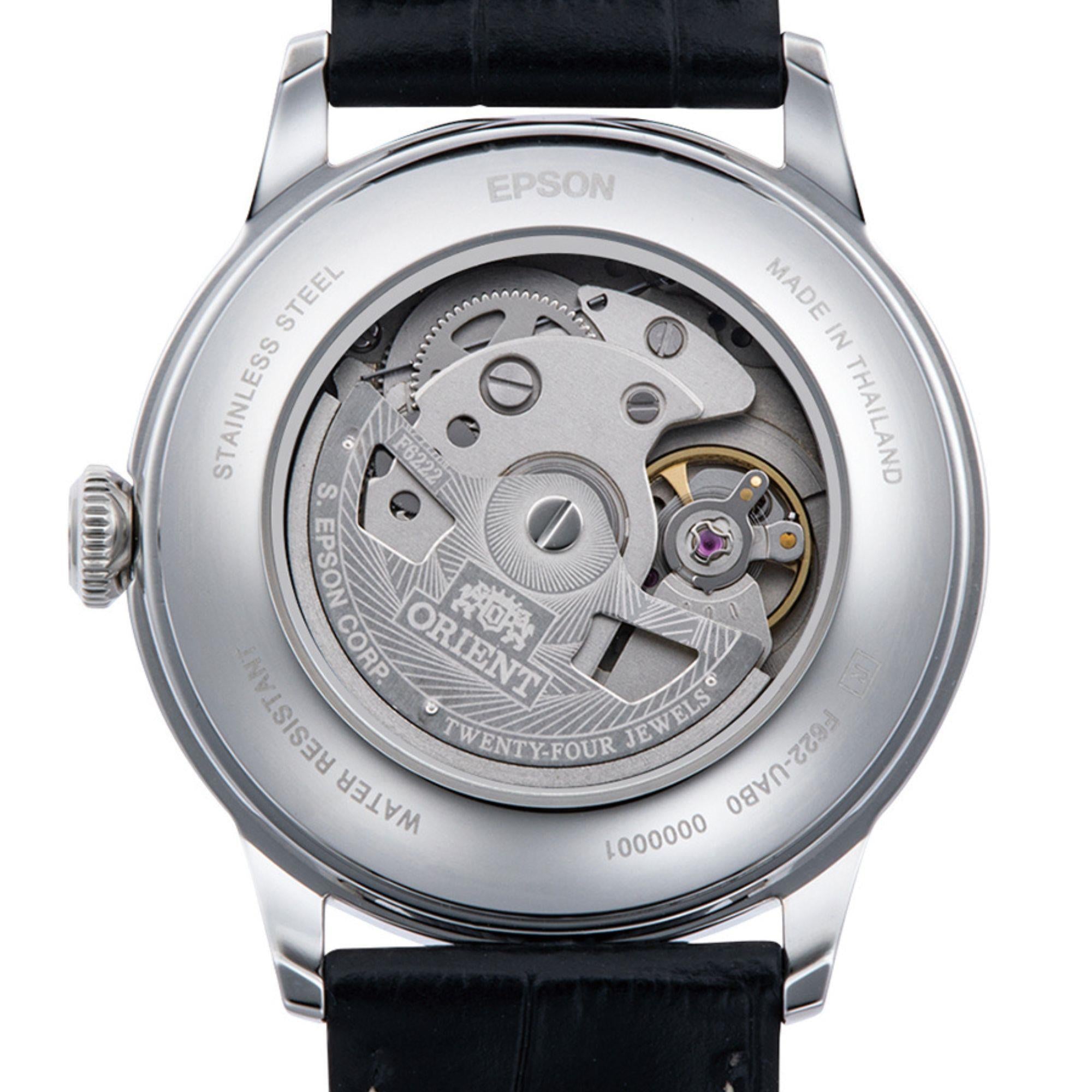 Orient Bambino 38mm Small Seconds Black Dial Leather Automatic Watch RA-AP0101B30B