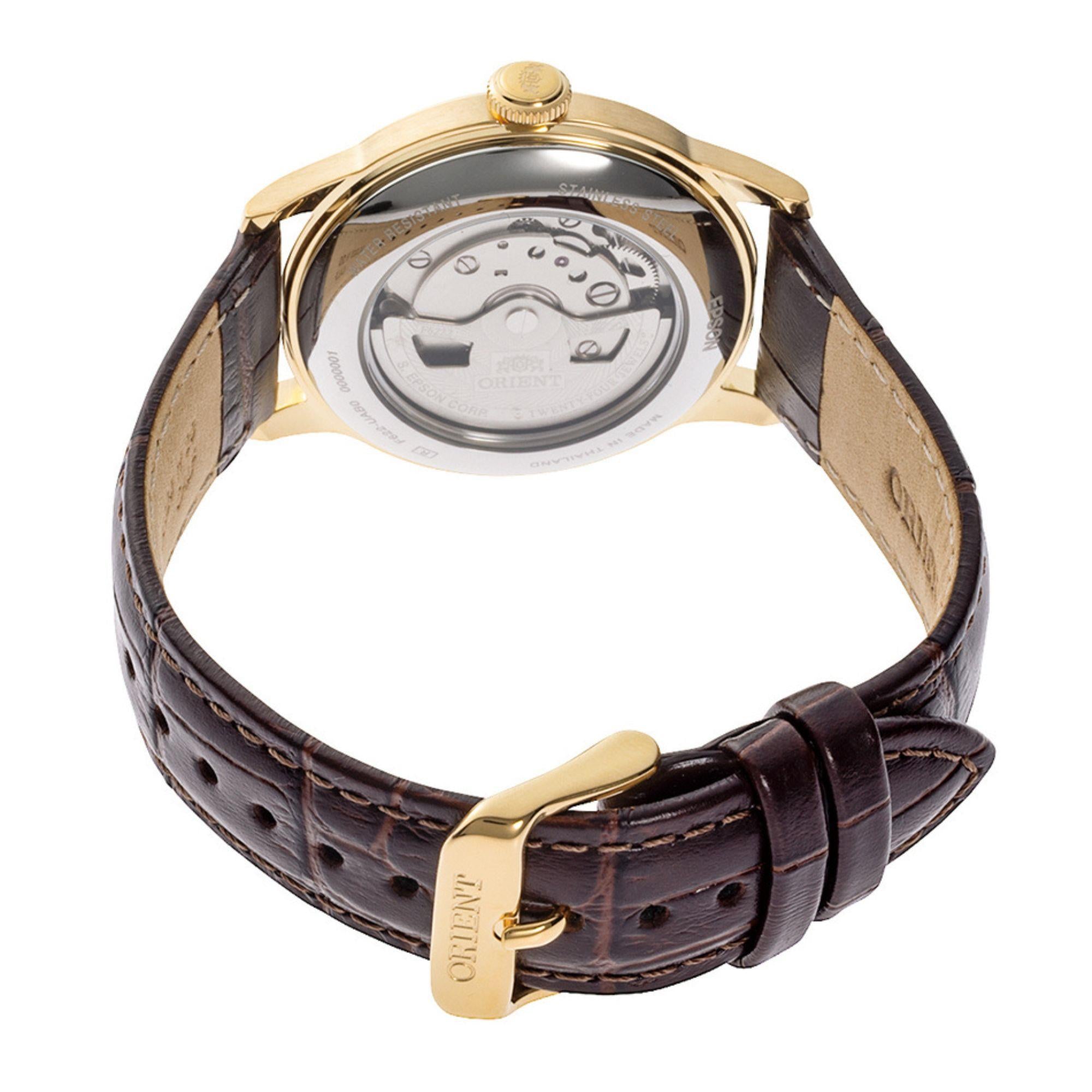 Orient Bambino 38mm Small Seconds White Dial Leather Mens Automatic Watch RA-AP0106S30B