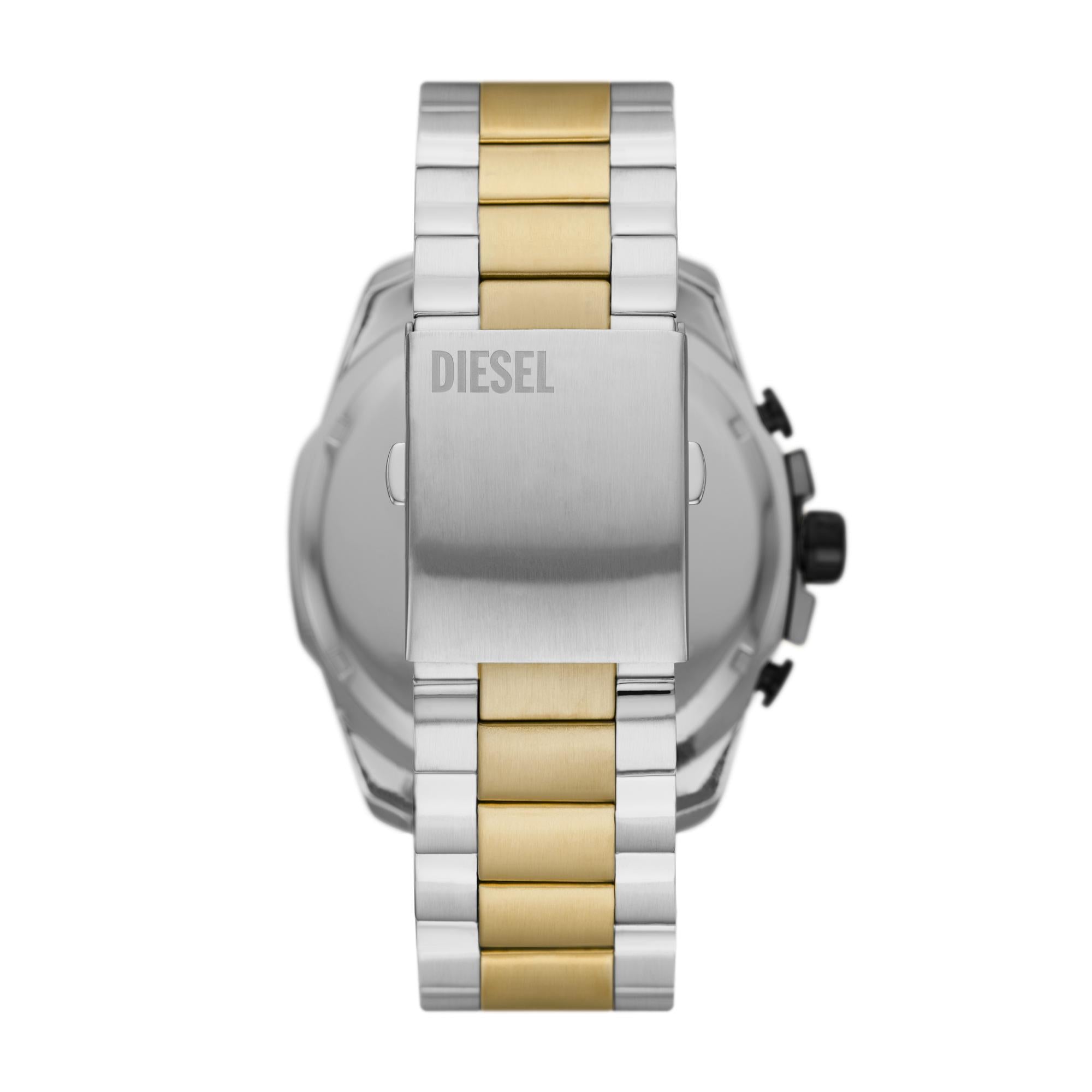 Diesel Mega Chief 51mm Chronograph Black Dial Steel Mens Quartz Watch DZ4581