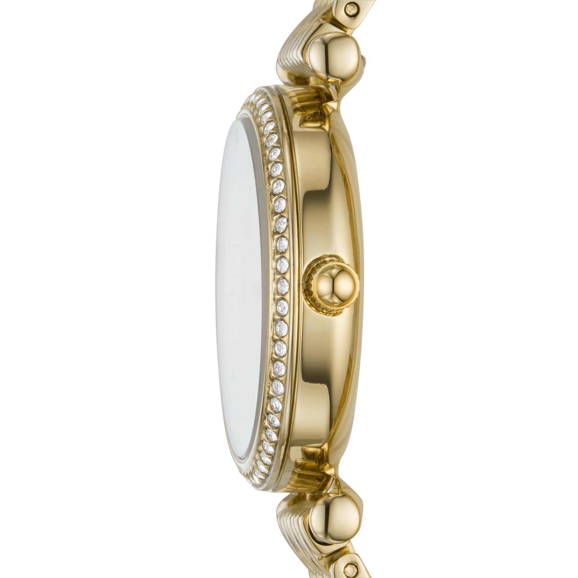 Fossil Carlie 28mm Weiß Muscheldial Damen Quarz Uhr ES4735