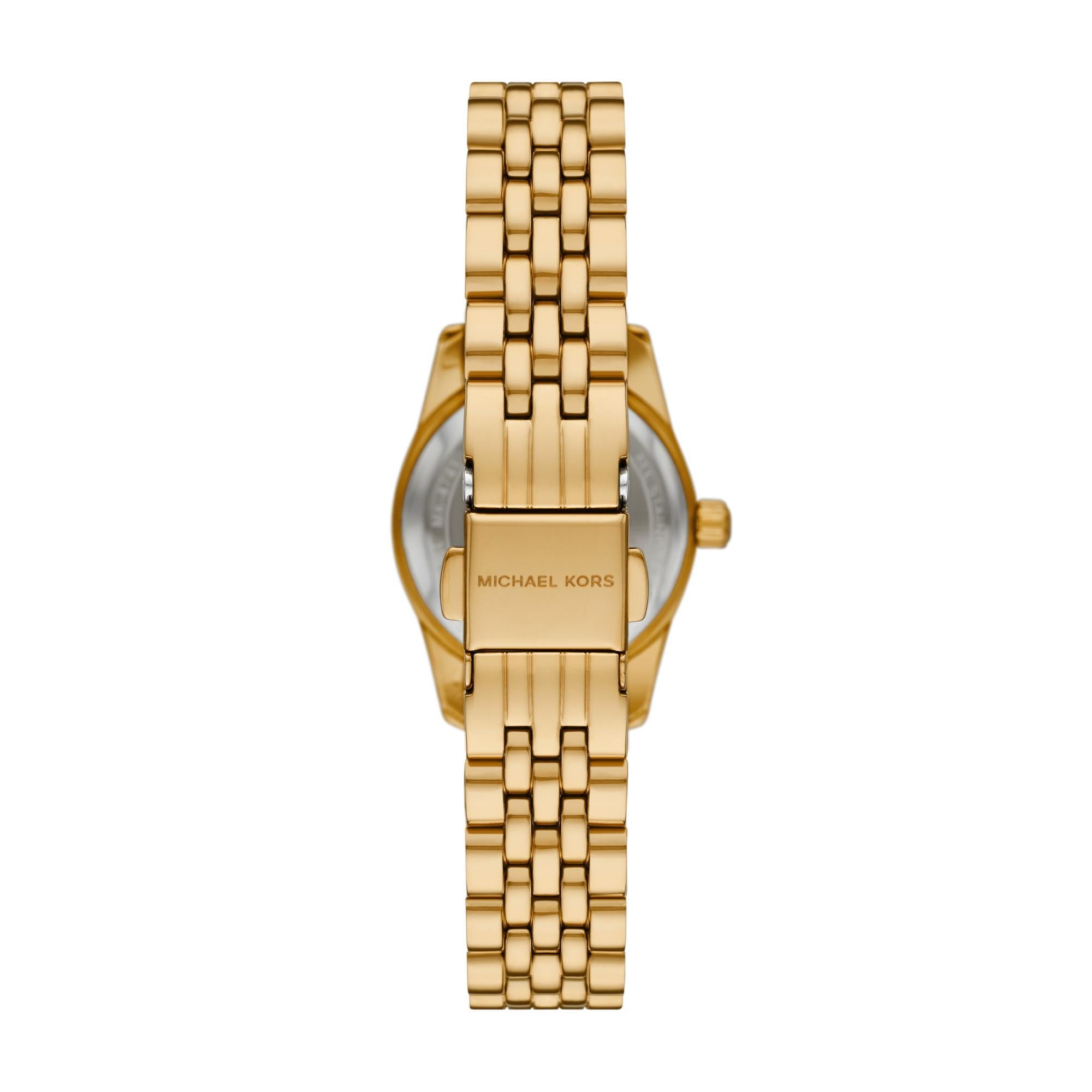 Michael Kors Lexington Gold-Ton Edelstahl Gold Zifferblatt Damen Uhr MK4741