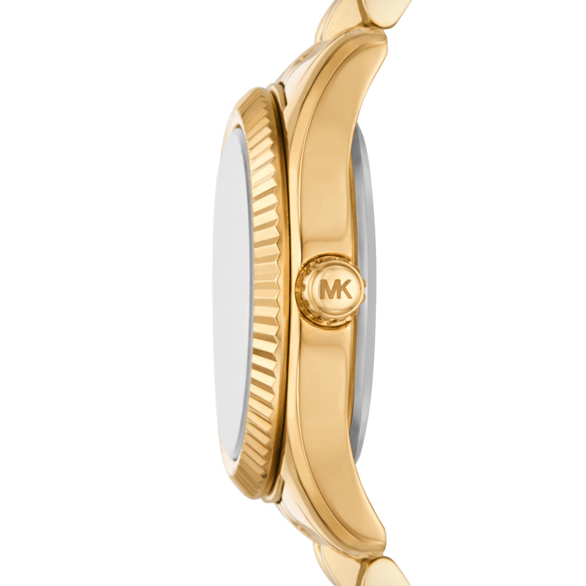 Michael Kors Lexington Gold-Ton Edelstahl Gold Zifferblatt Damen Uhr MK4741