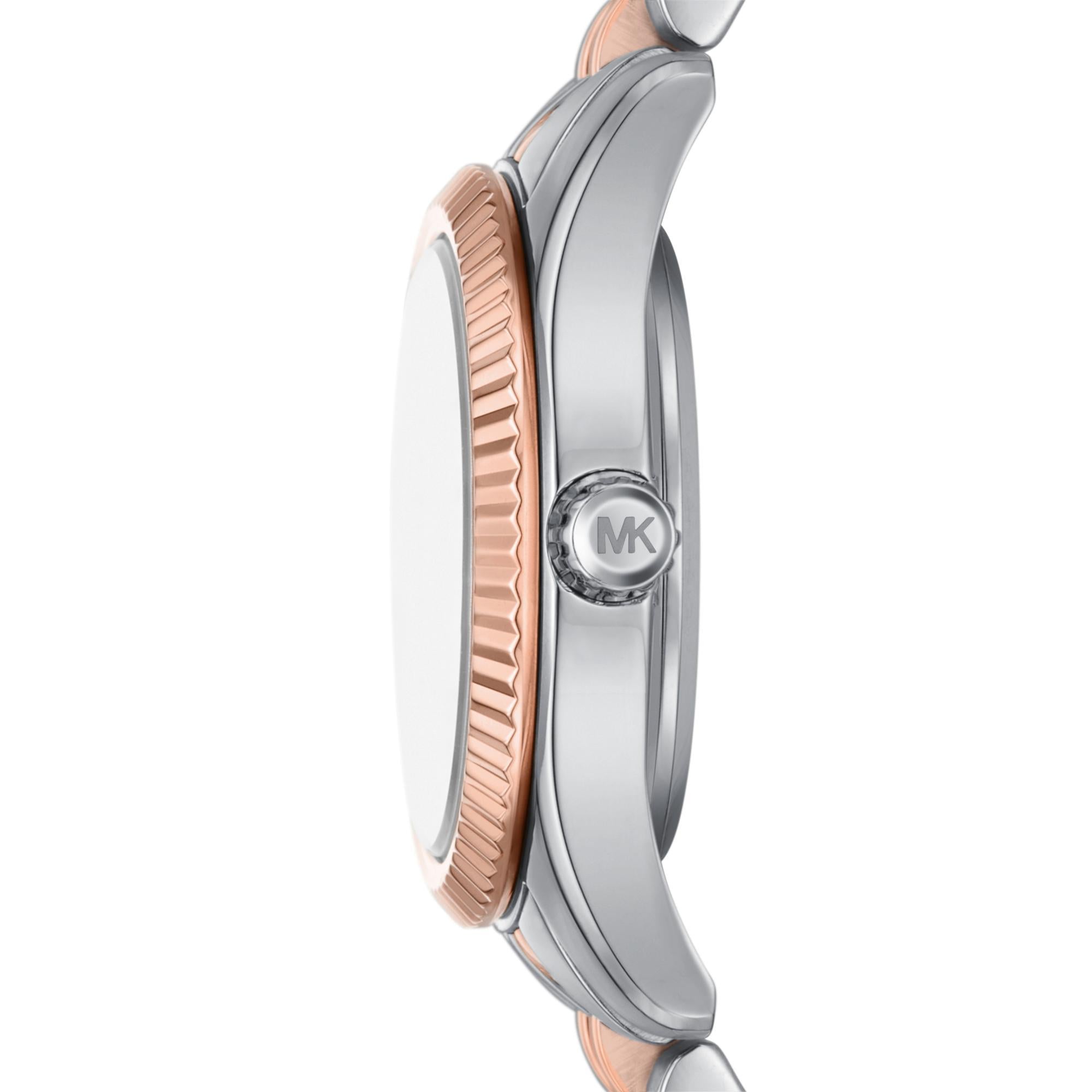 Michael Kors Lexington White Dial Steel Strap Women's Watch and Bracelets Gift Set MK4817SET