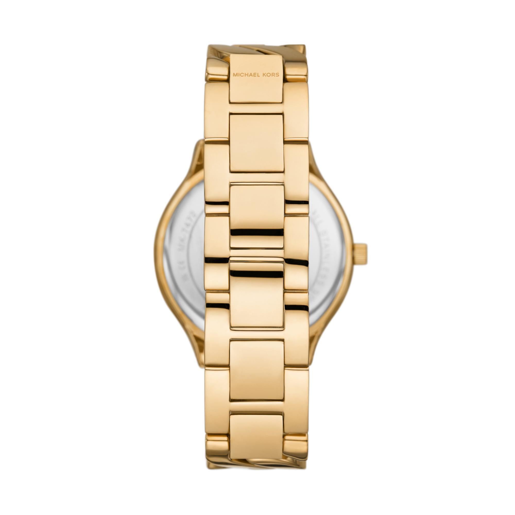 Michael Kors Runway Quartz White Dial Steel Strap Women's Watch MK7472