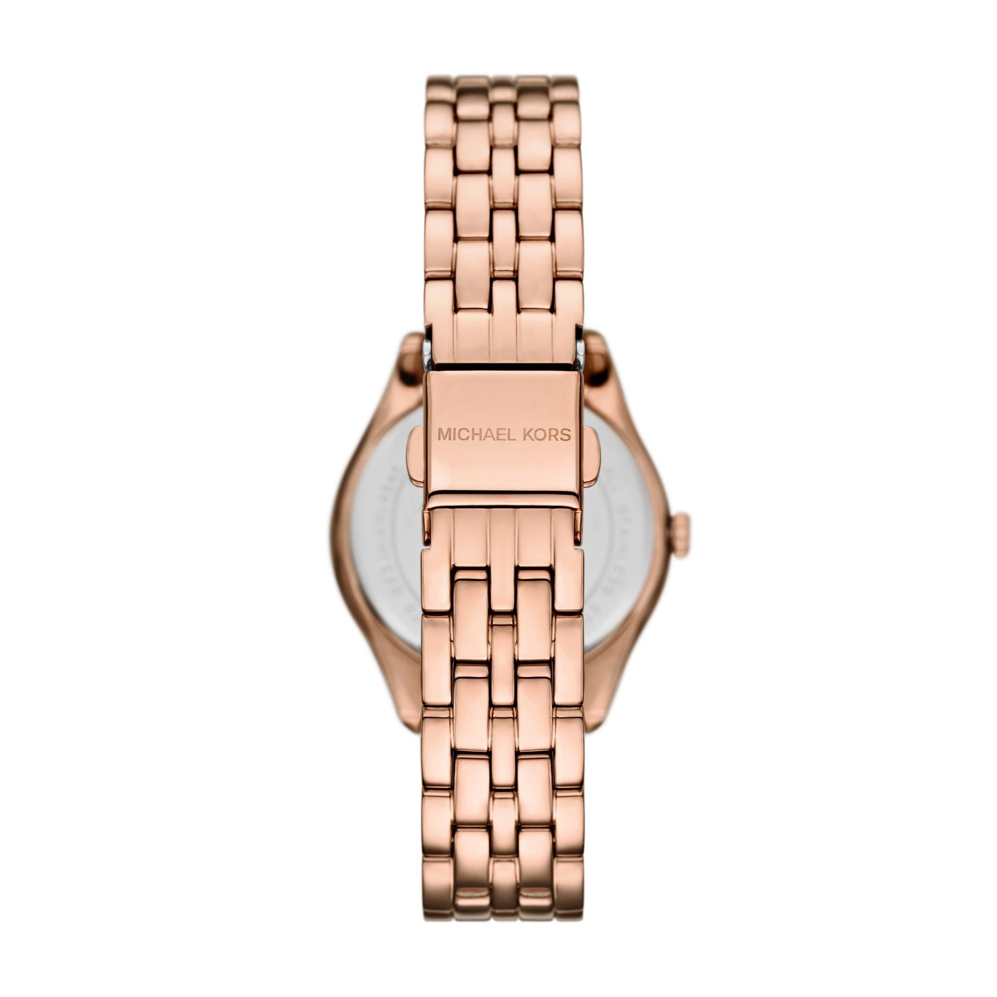 Michael Kors Harlowe Quartz Mother-of-Pearl Dial Steel Strap Women's Watch MK4845