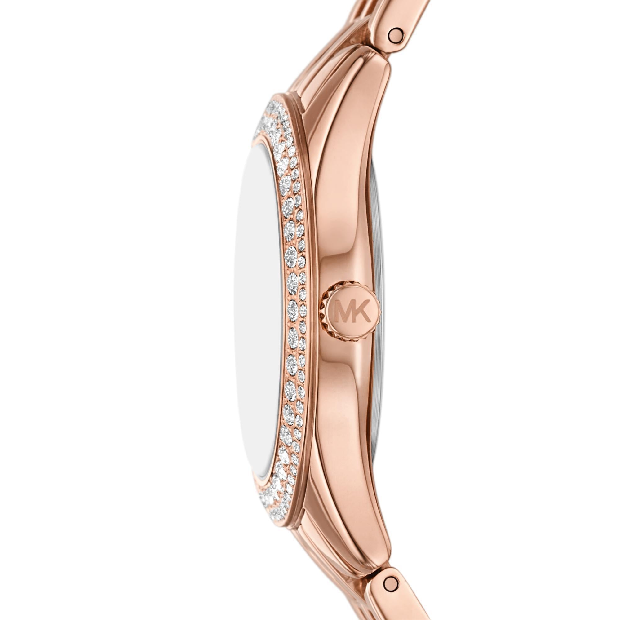 Michael Kors Harlowe Quartz Mother-of-Pearl Dial Steel Strap Women's Watch MK4845