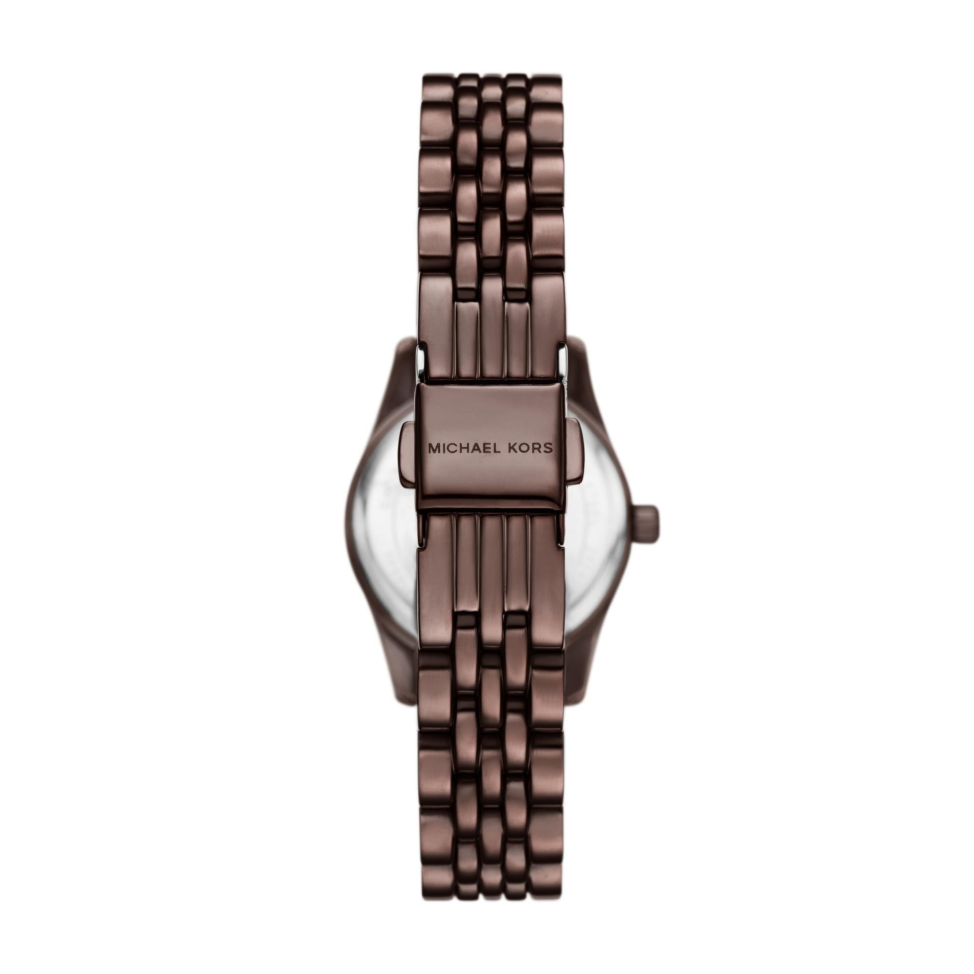 Michael Kors Lexington Brown Dial Stainless Steel Strap Women's Watch MK4844
