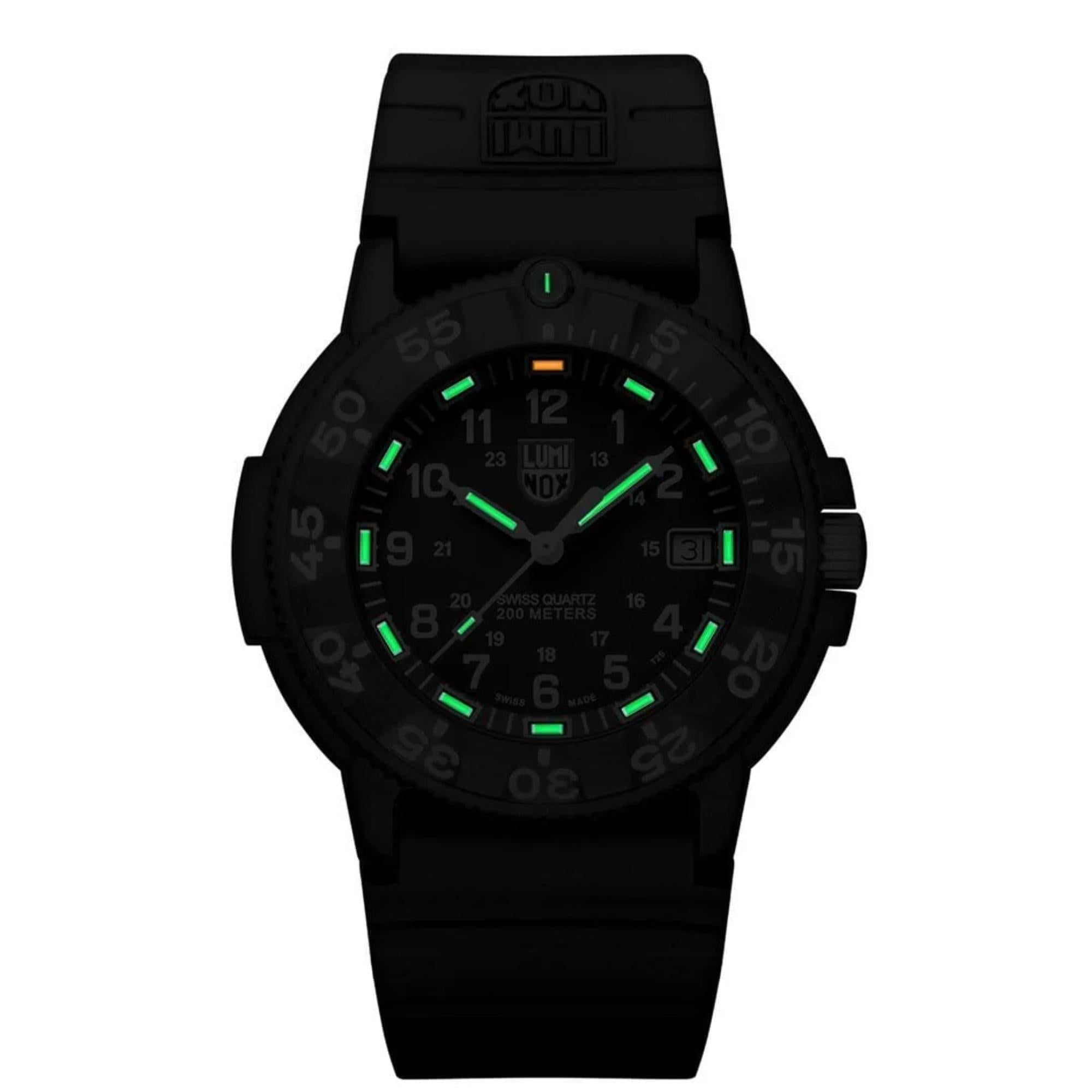 Luminox Navy Seal 43mm Black Dial Rubber Mens Quartz Watch XS.3001.Fl