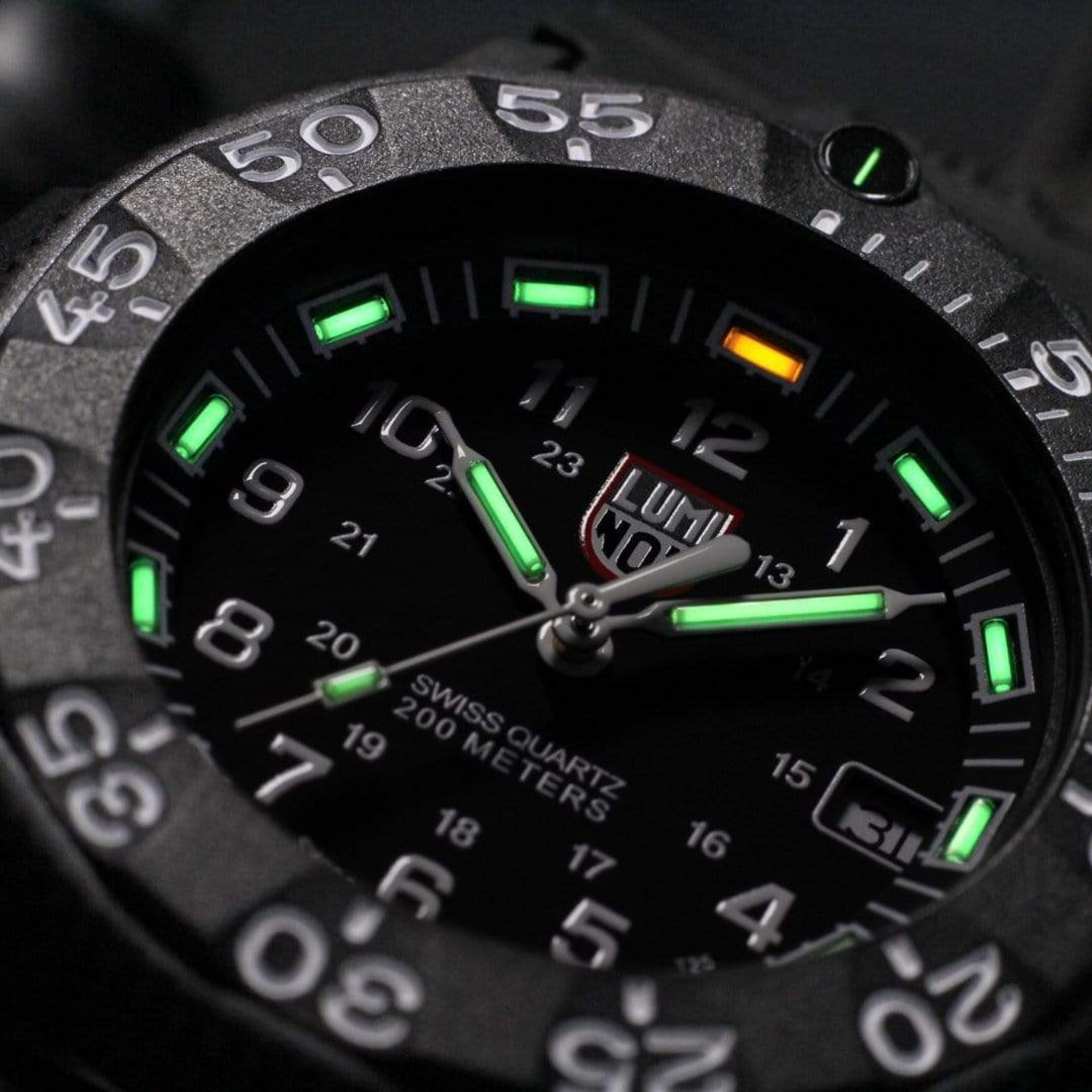 Luminox Navy Seal 43mm Black Dial Rubber Mens Quartz Watch XS.3001.Fl