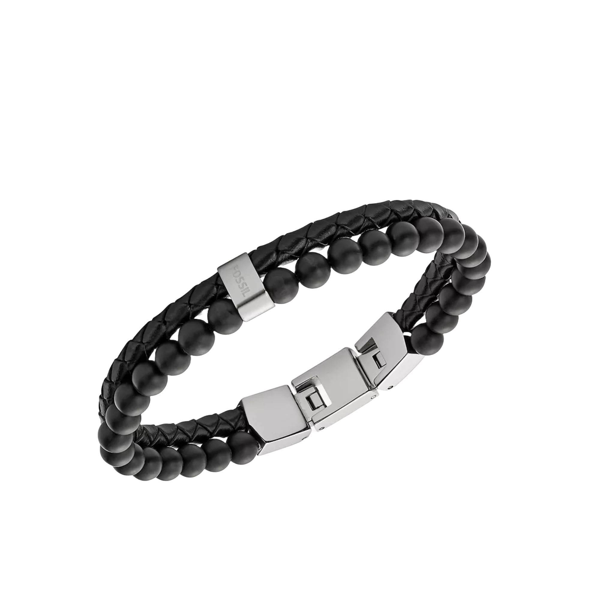Fossil Vintage Casual Multi-Strand Leather Men’s Bracelet JF02763040