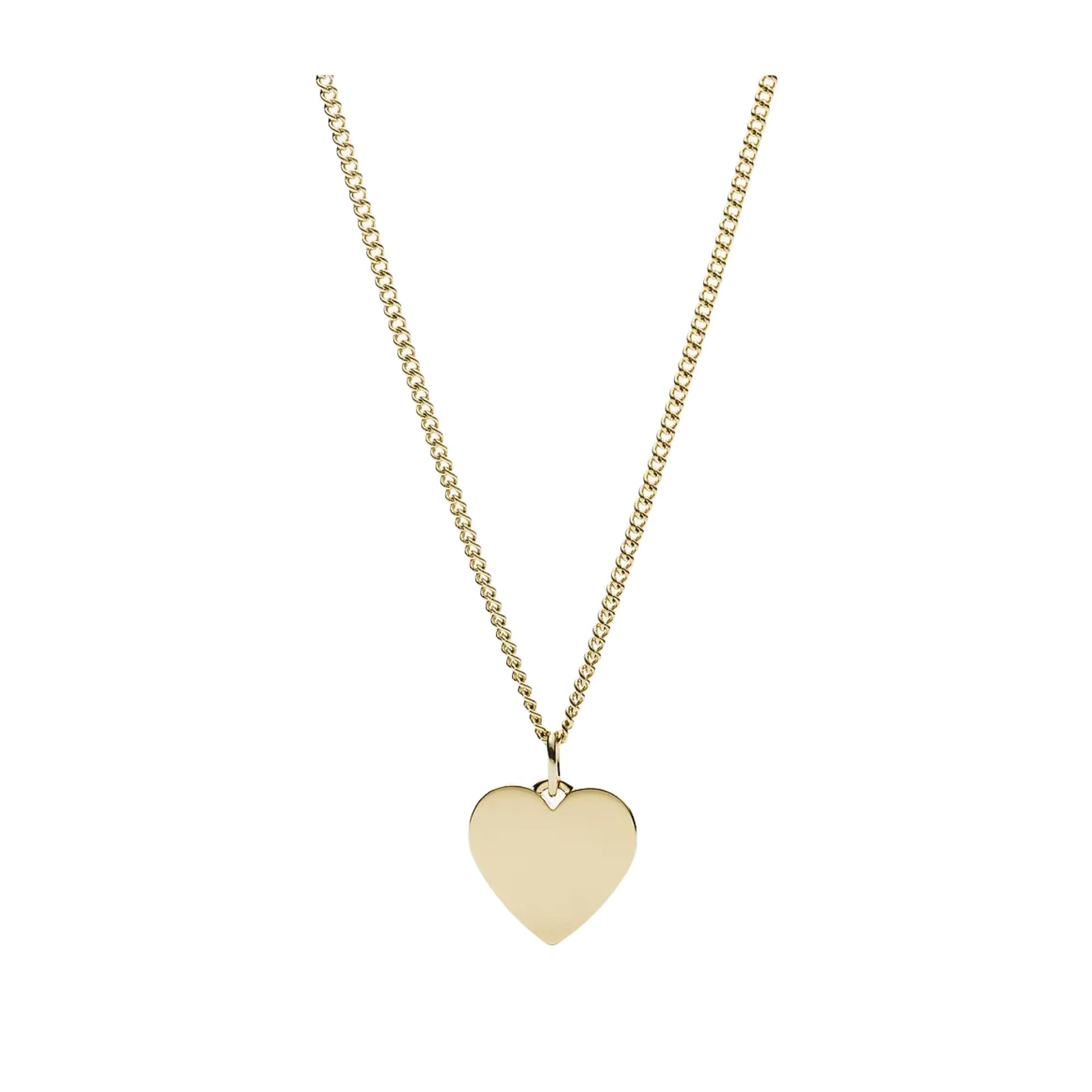 Fossil Ellis Heart Gold-Tone Stainless Steel Women’s Necklace JF03080710