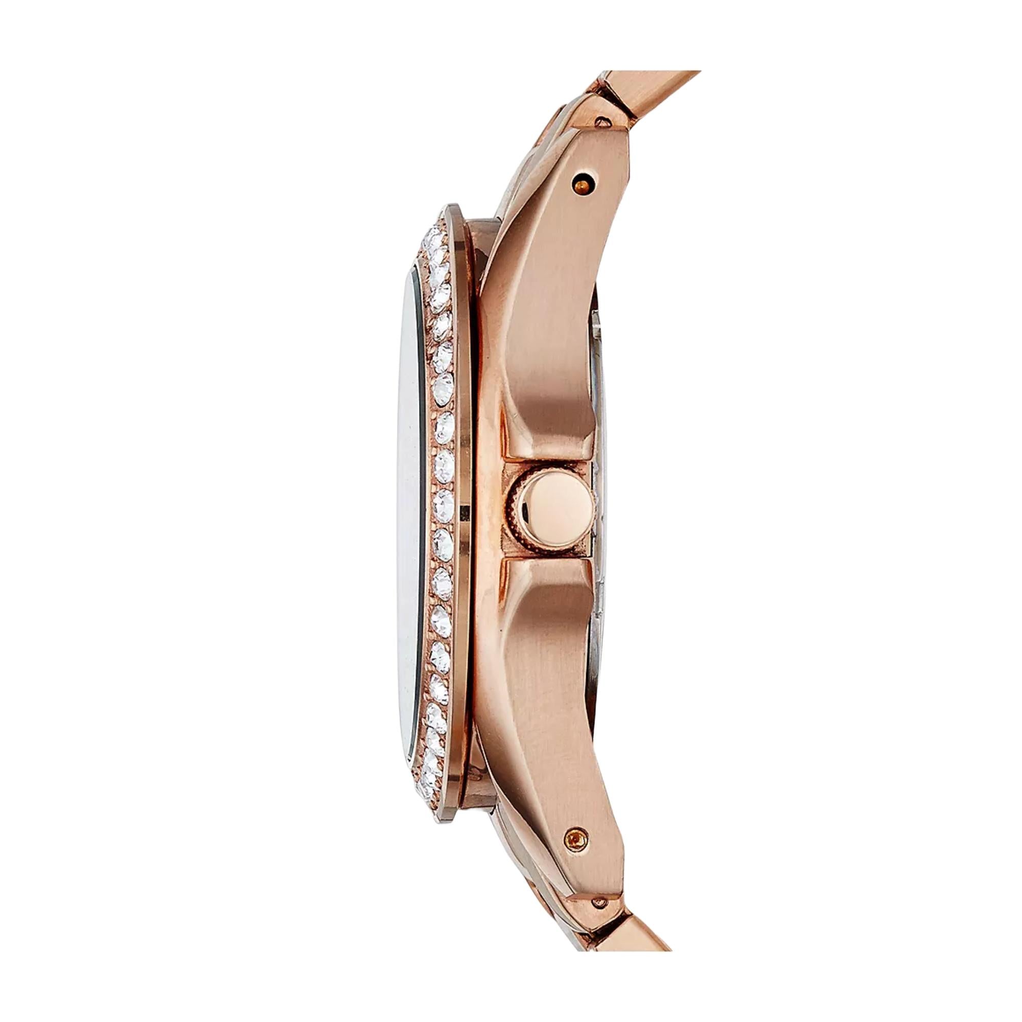 Fossil Riley 38mm Chronograph Rose Gold Dial Steel Ladies Quartz Watch ES2811