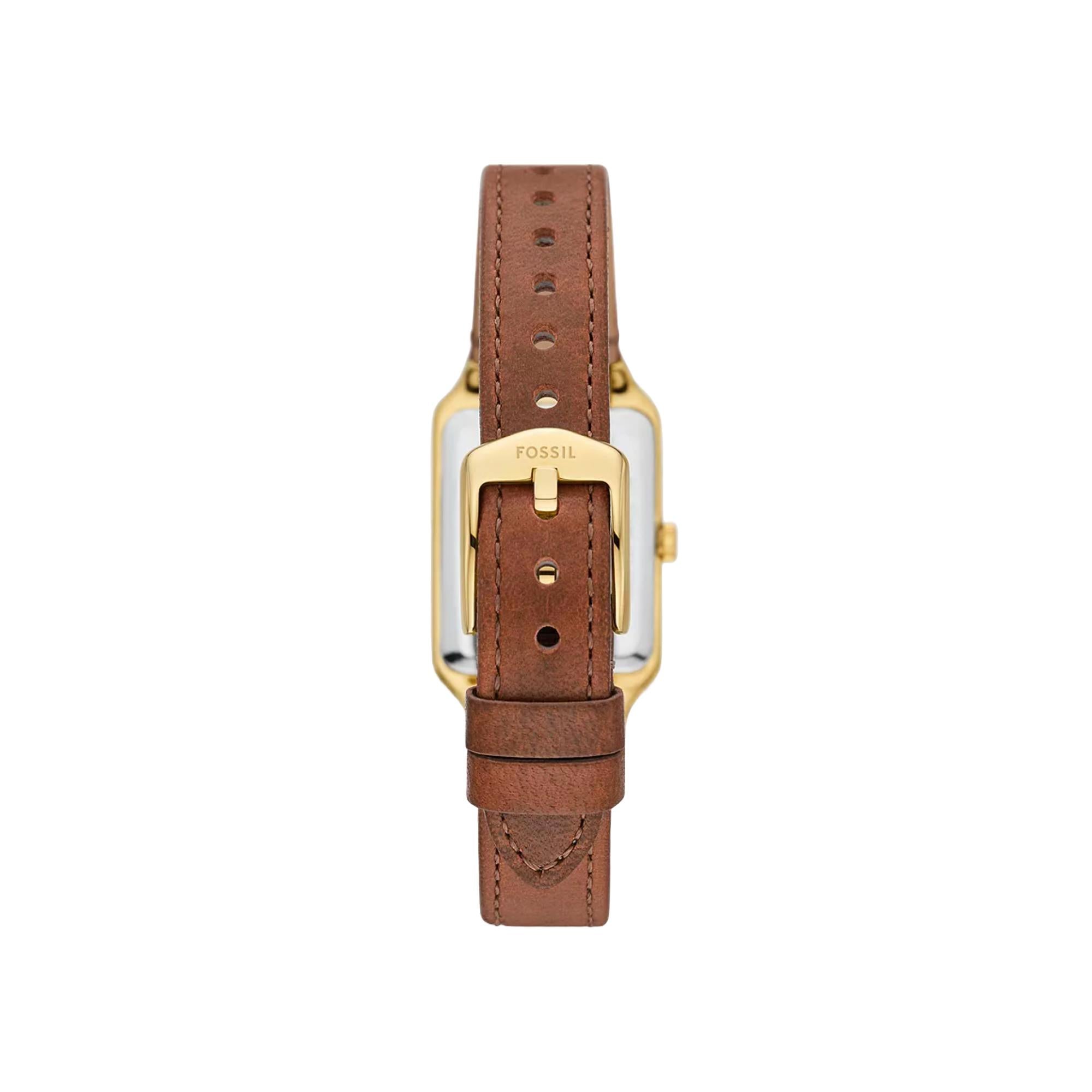 Fossil Raquel 23mm Gray Dial Leather Ladies Quartz Watch ES5303