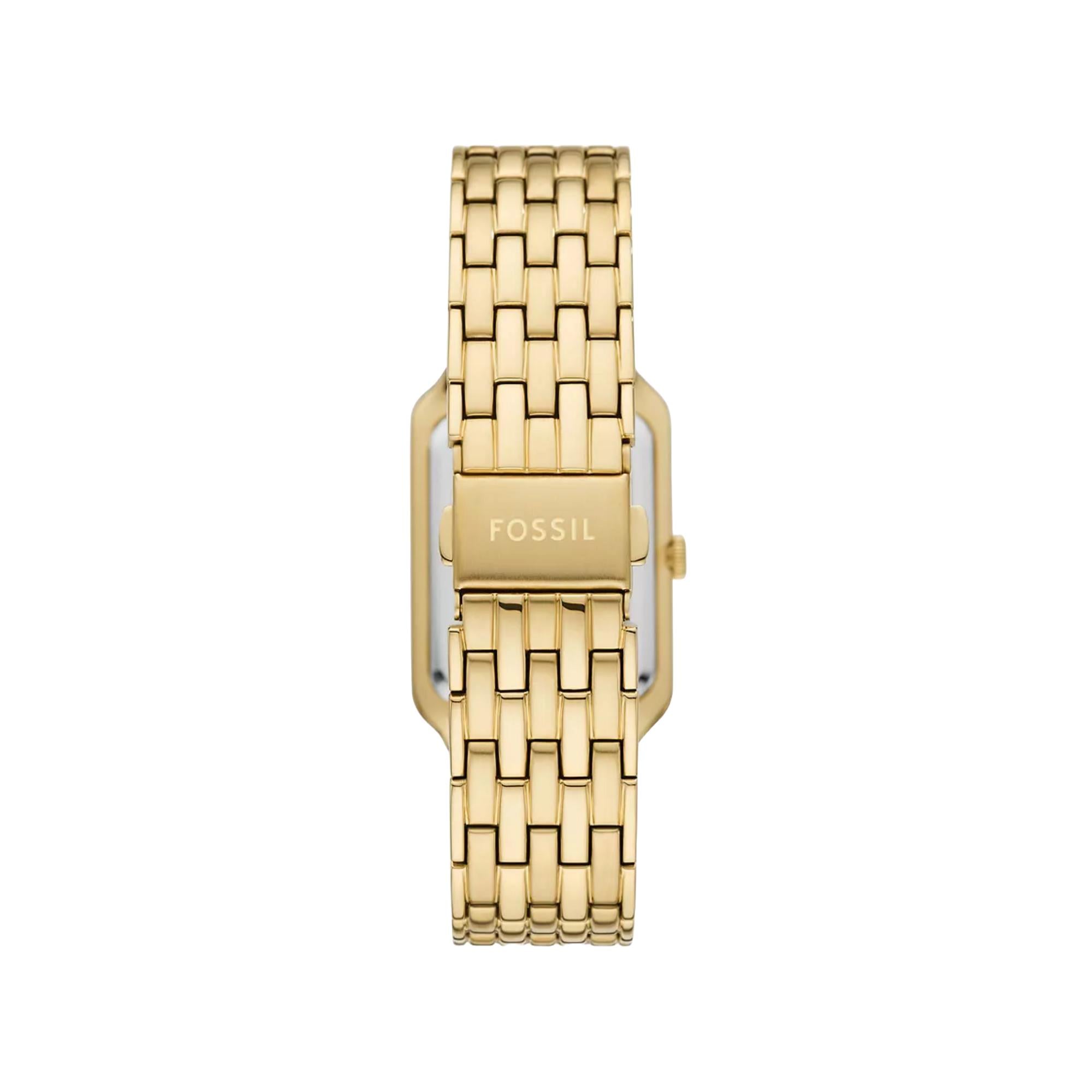 Fossil Raquel 26mm Weißes Perlmutt Zifferblatt Stahl Damen Quarz Uhr ES5304