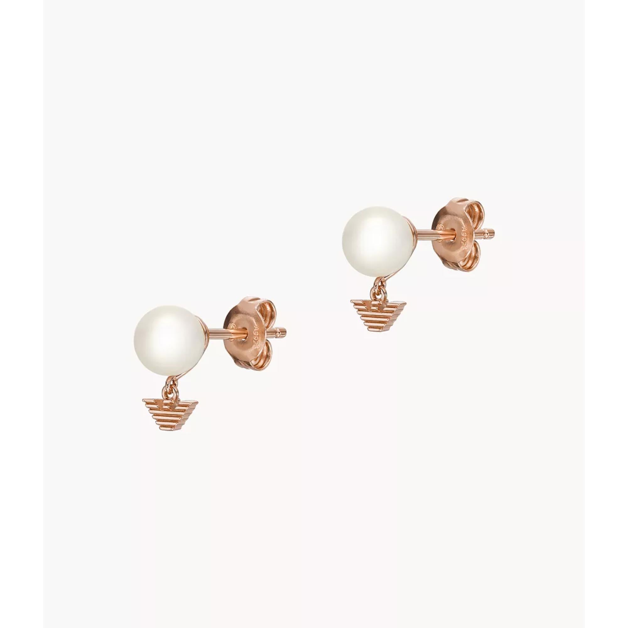 Emporio Armani weiße Perlen Ohrstecker EG3584221