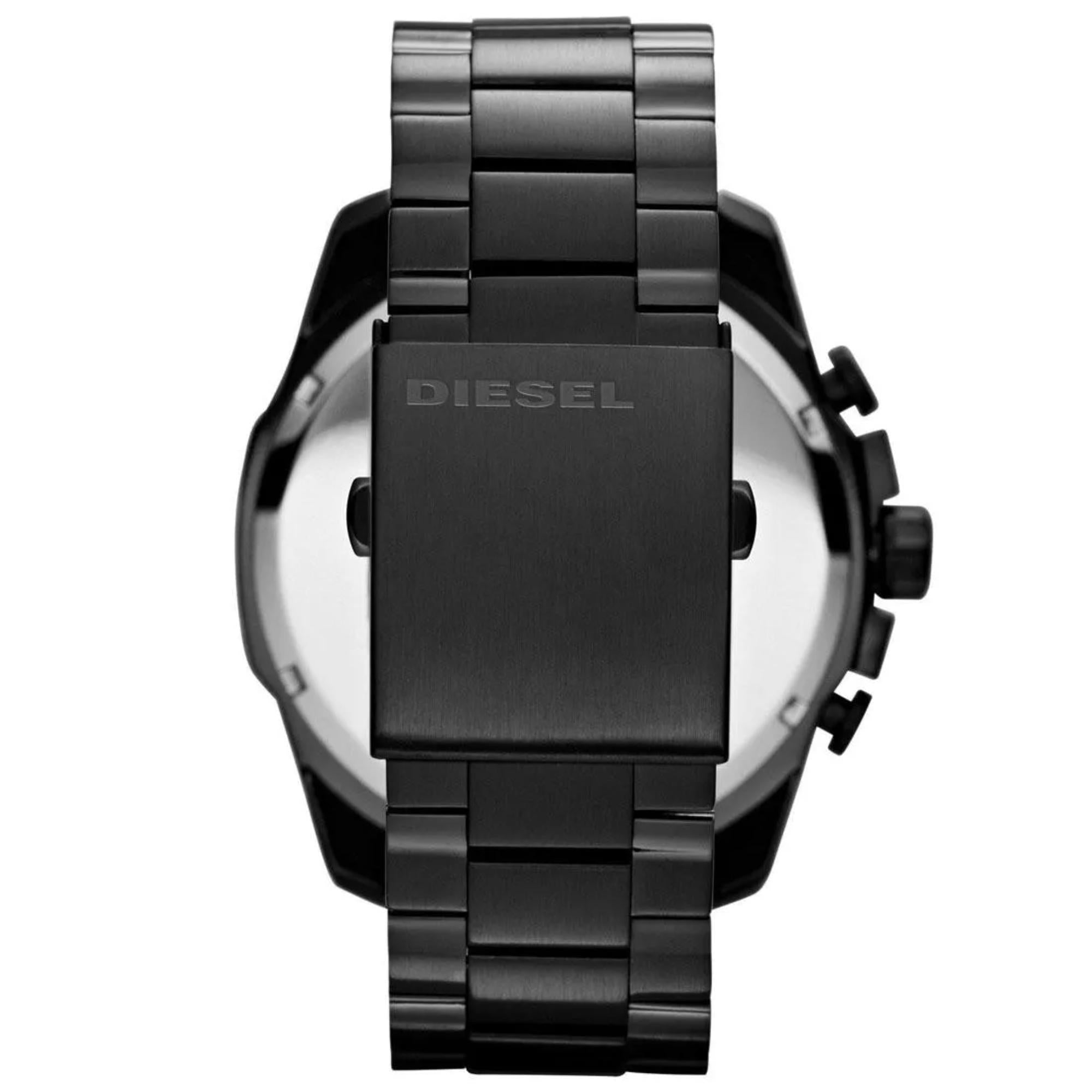 Diesel Mega Chief 51mm Chronograph schwarze Zifferblatt Stahl Herren Quarz Uhr DZ4283