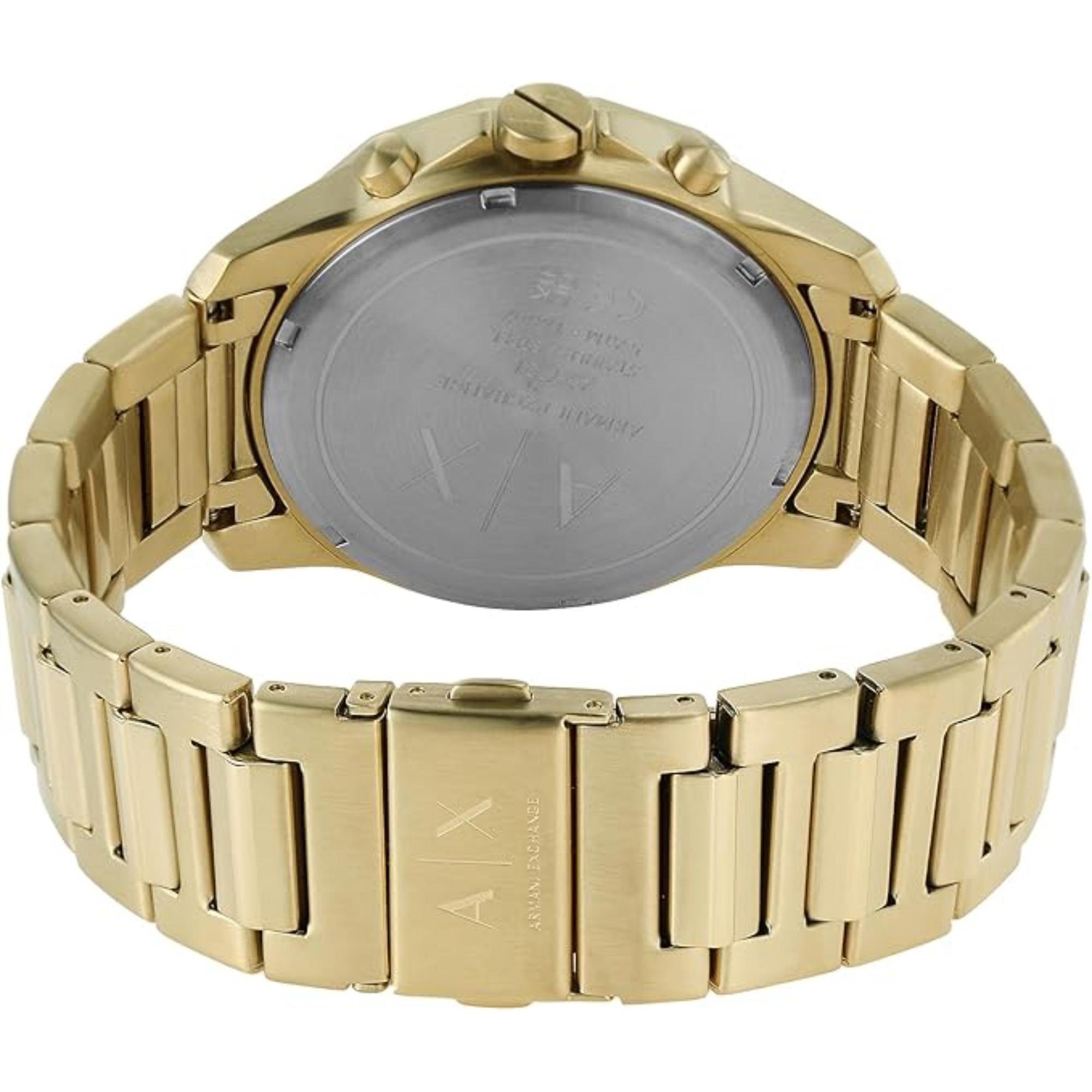 Armani Exchange Banks 44mm Chronograph Schwarzes Zifferblatt Stahl Herren Quarz Uhr AX1721