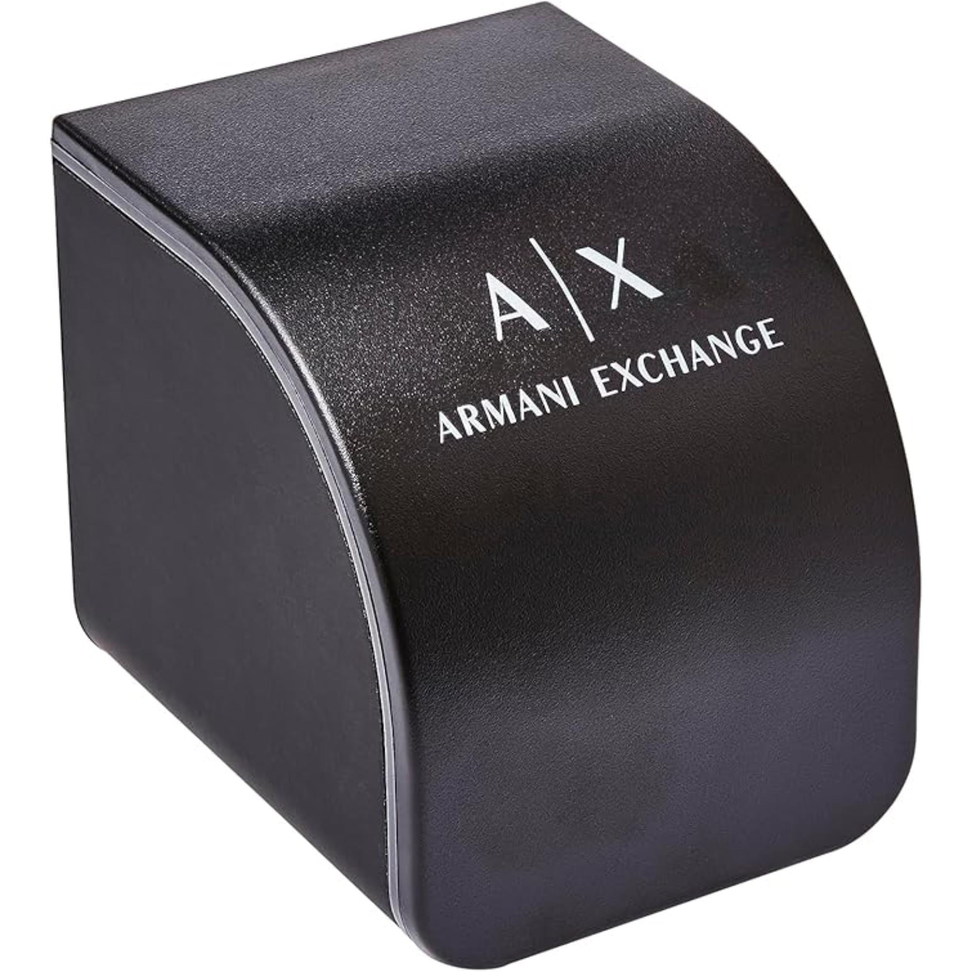 Armani Exchange Banks 44mm Chronograph Schwarzes Zifferblatt Stahl Herren Quarz Uhr AX1721