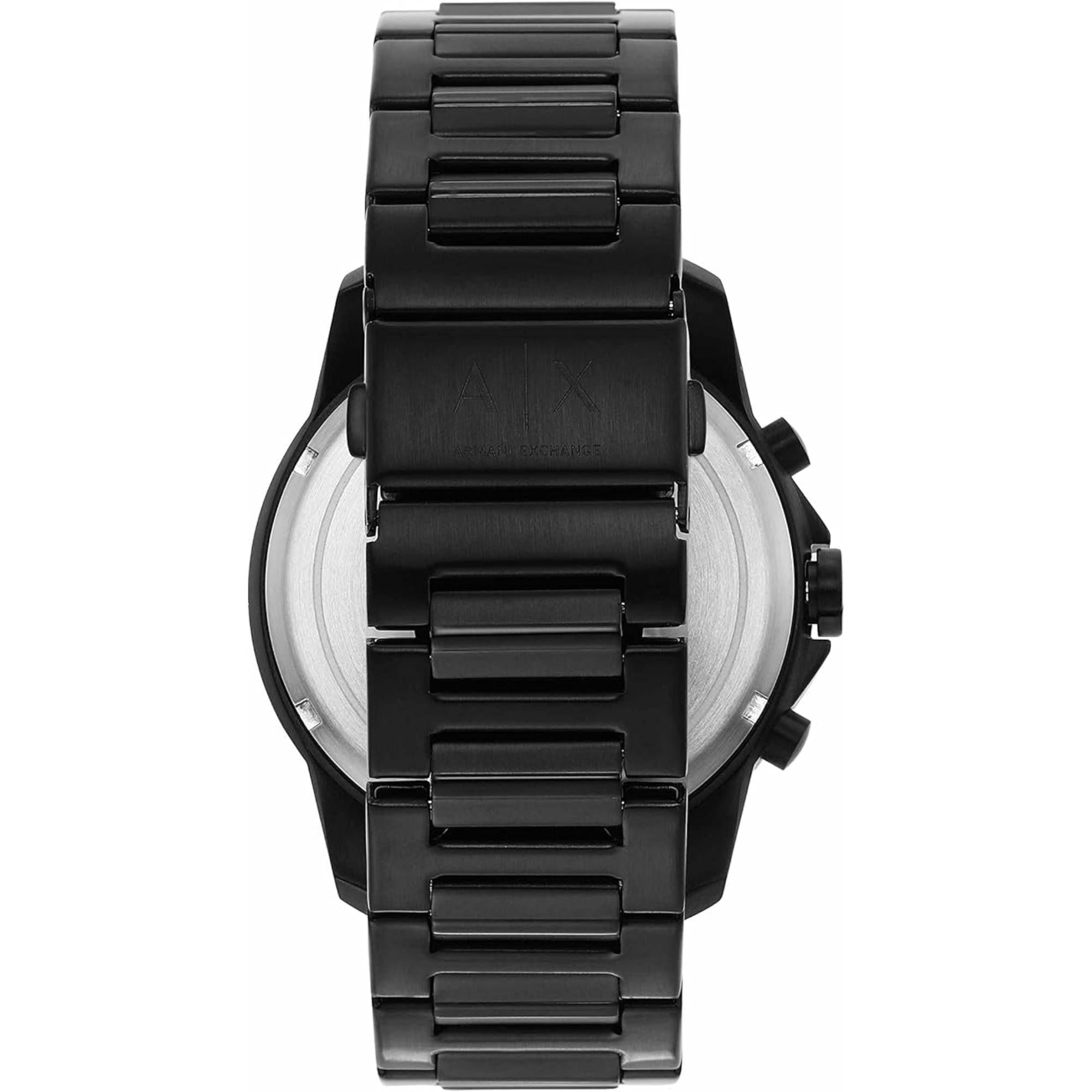 Armani Exchange Banks 44mm Chronograph Black Dial Steel Mens Quartz Watch AX1722