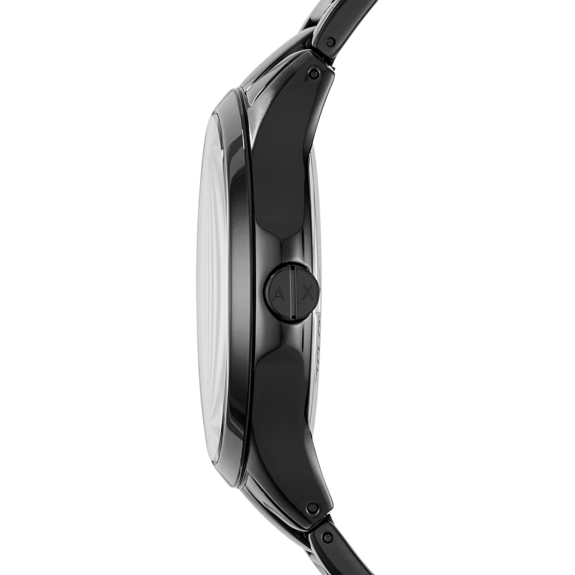 Armani Exchange Hampton 46mm Black Dial Steel Mens Quartz Watch AX7101