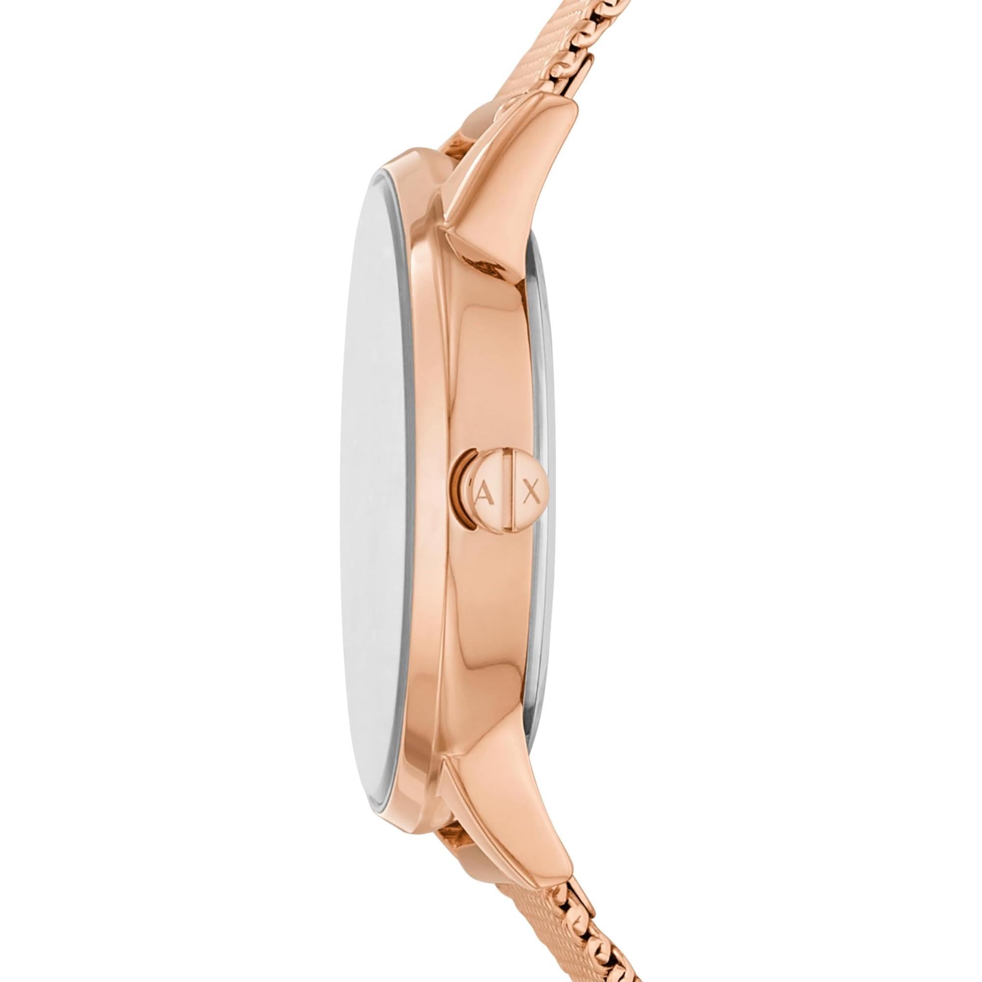 Armani Exchange Lola 28mm Silbernes Zifferblatt Stahl Damen Quarz Uhr AX7121