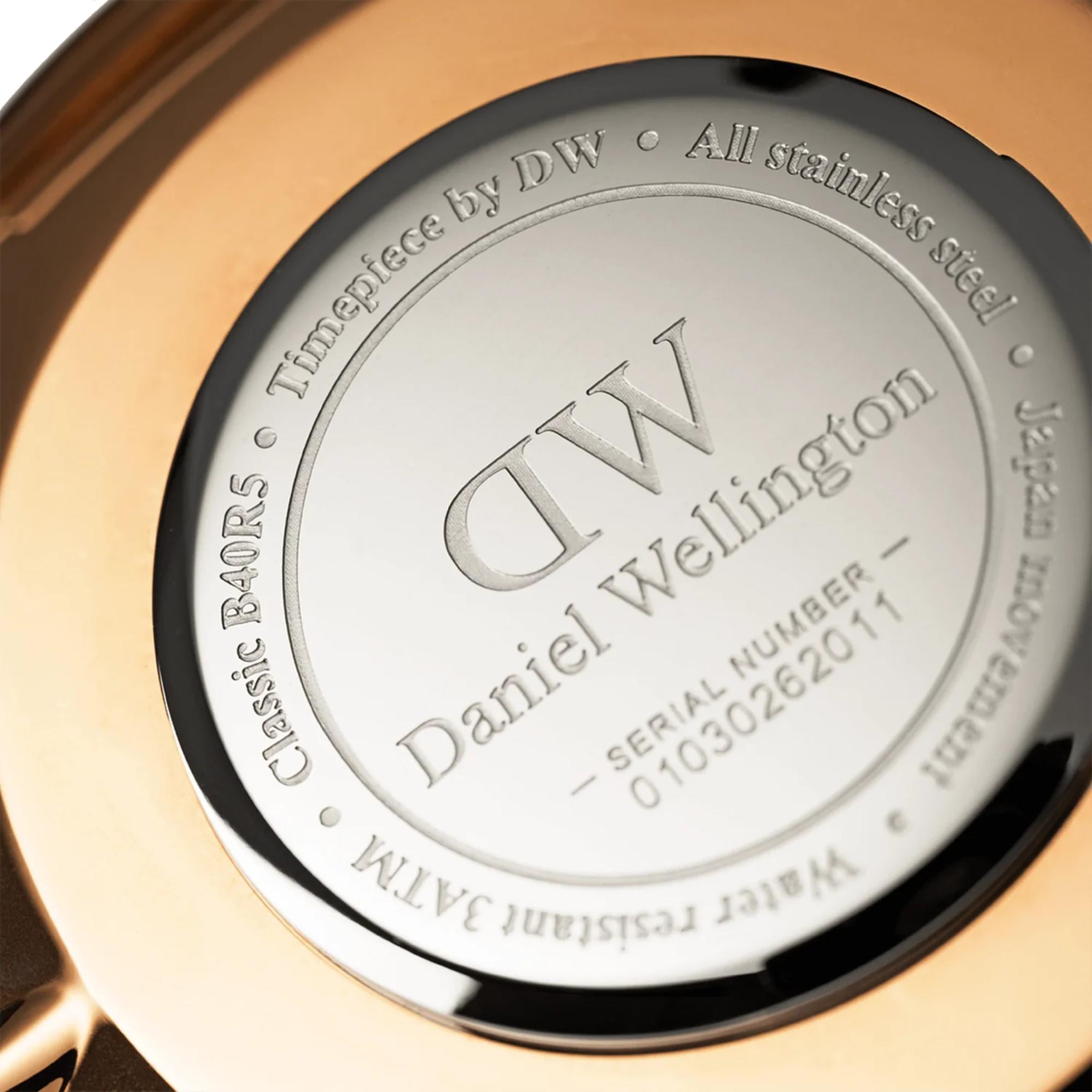 Daniel Wellington Classic 36mm White Dial Leather Mens Quartz Watch DW00100039