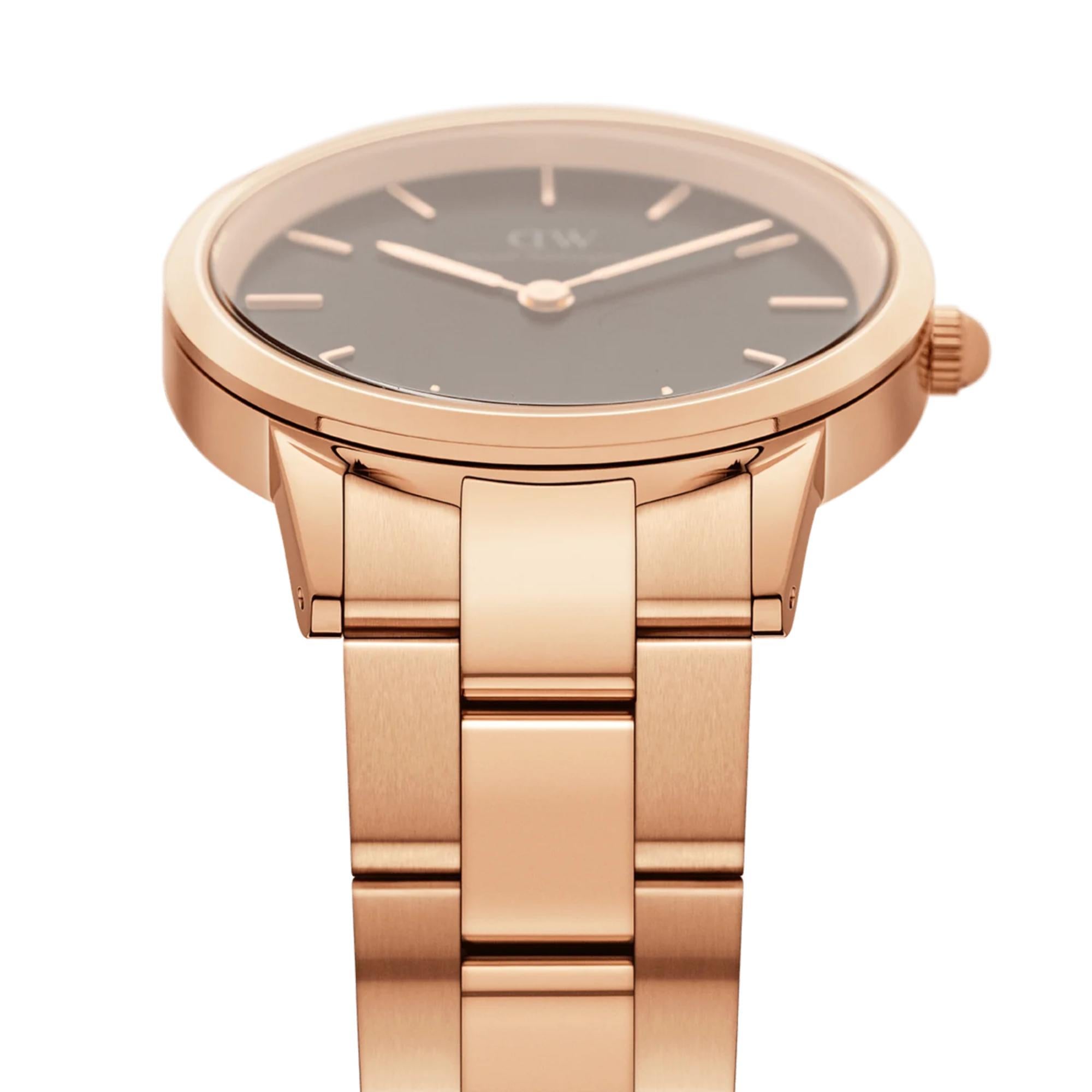 Daniel Wellington Iconic 32mm Schwarzes Zifferblatt Stahl Herren Quarz Uhr DW00100212