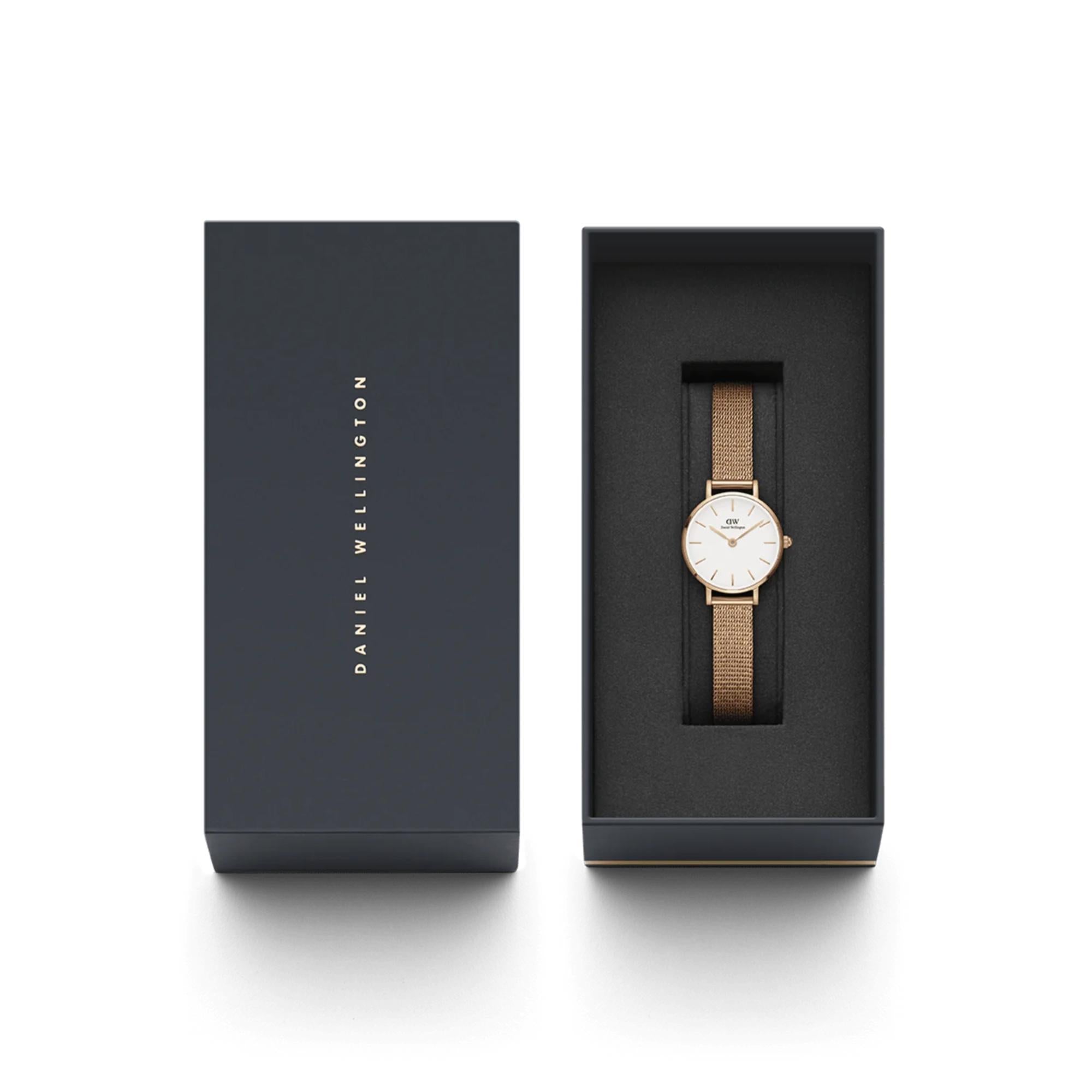Daniel Wellington Petite 24mm White Dial Steel Ladies Quartz Watch DW00100447