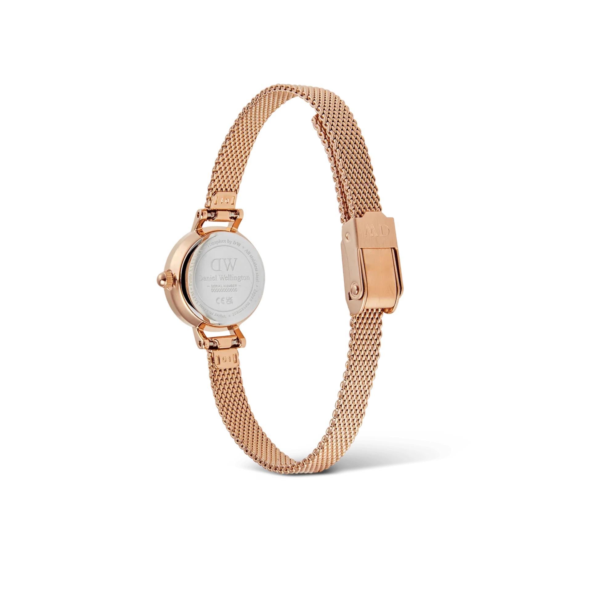 Daniel Wellington Petite 19mm Pink Dial Steel Ladies Quartz Watch DW00100743