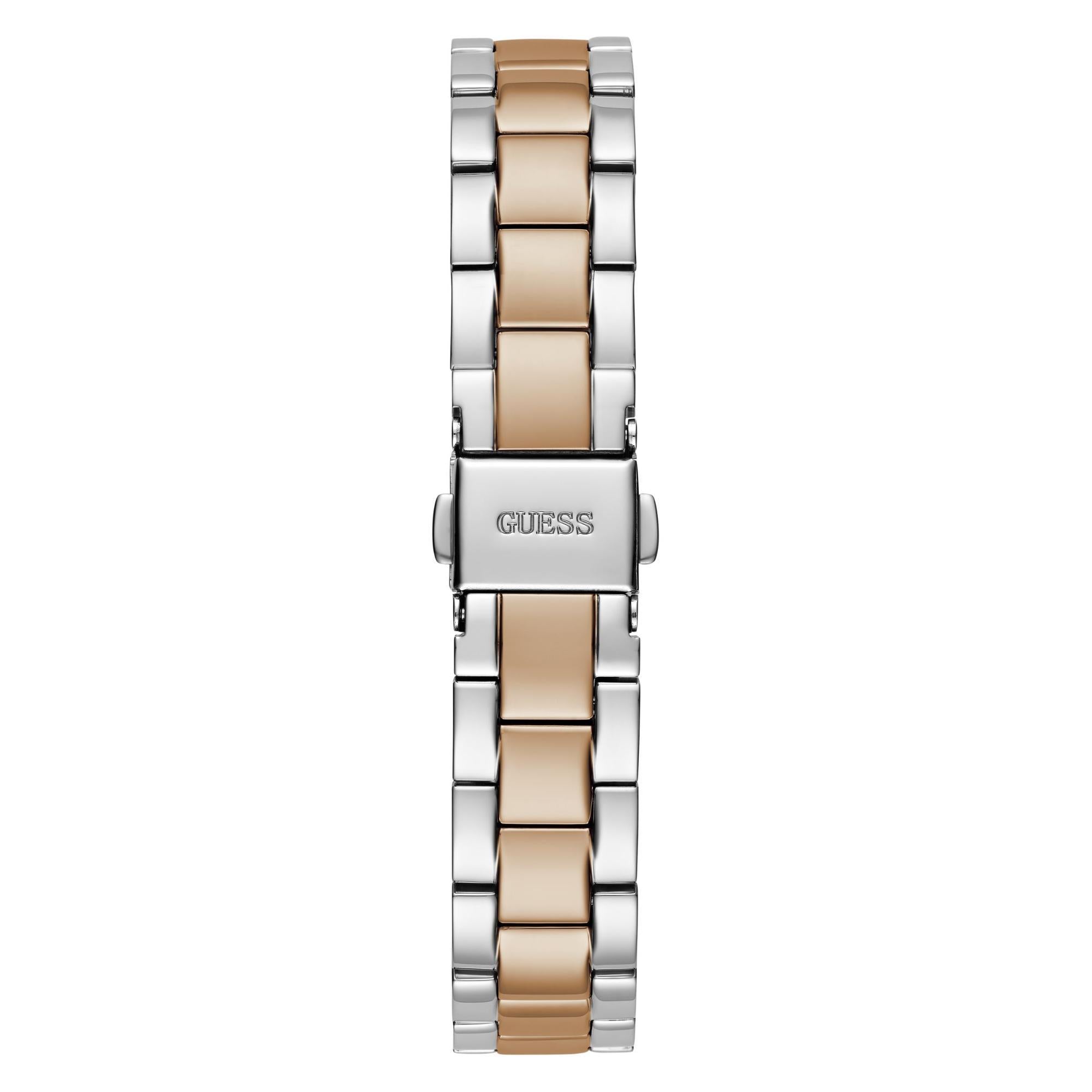 GUESS Mini Luna 2-Tone Analog Silver Dial Steel Strap Ladies Watch GW0687L3