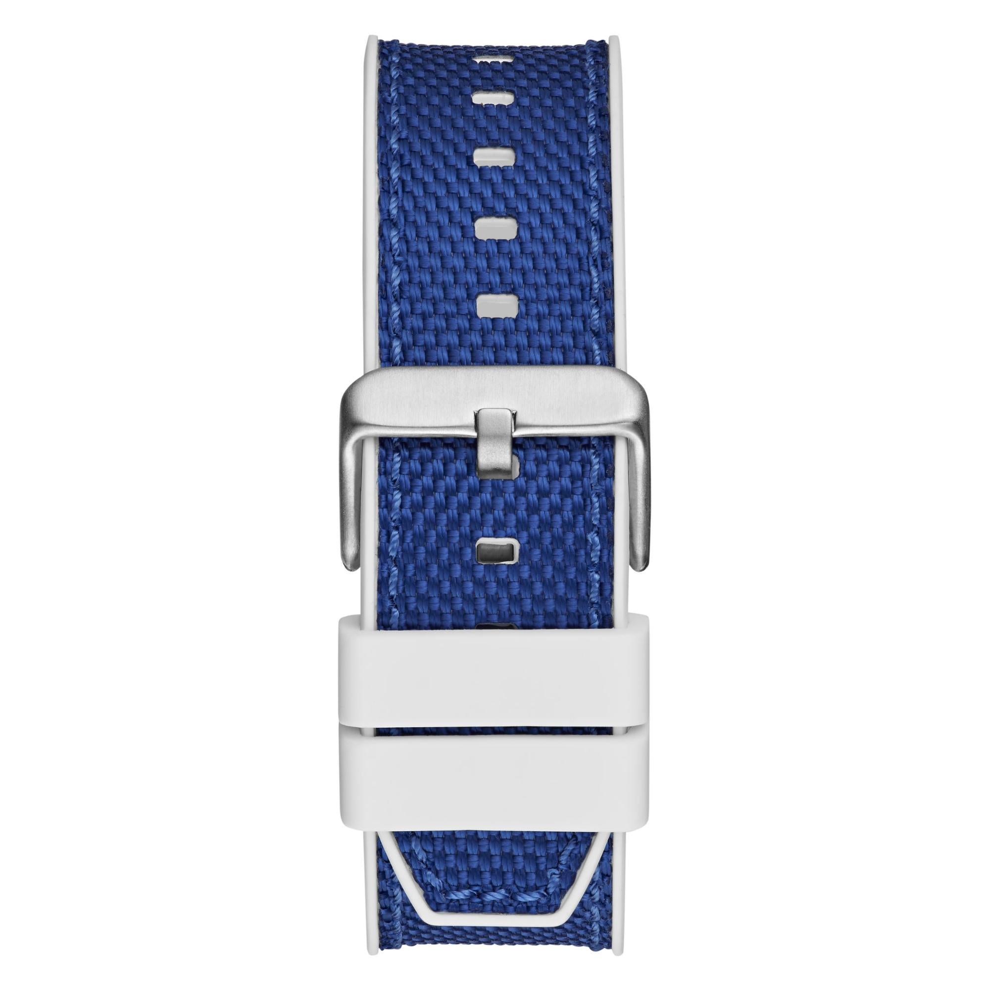 GUESS Multi-Function Chronograph Blue Dial Silicone Strap Men's Watch GW0713G1